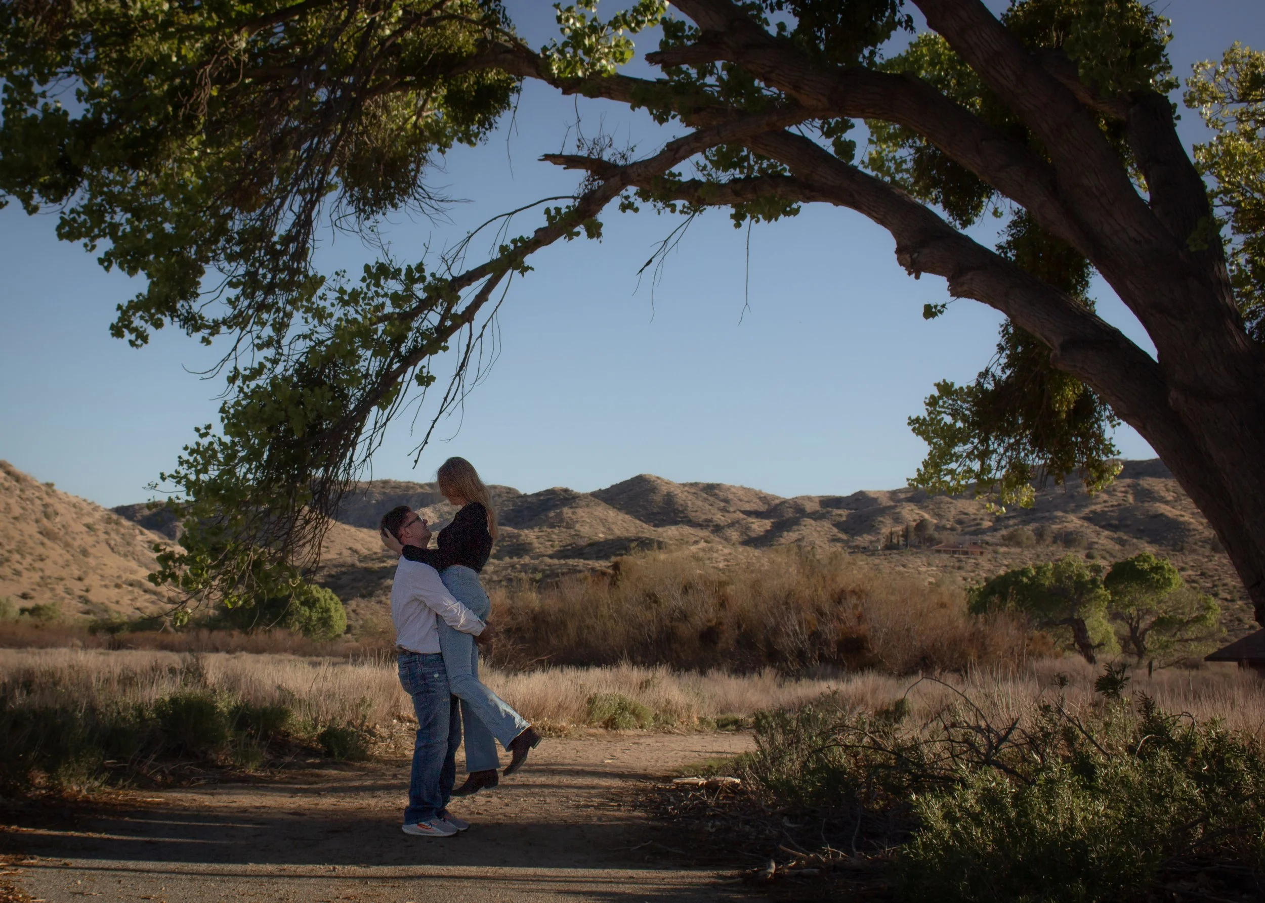 Southern California, Couple, portrait, morongo valley, sunset, golden hour, Joshua Tree, Desert,