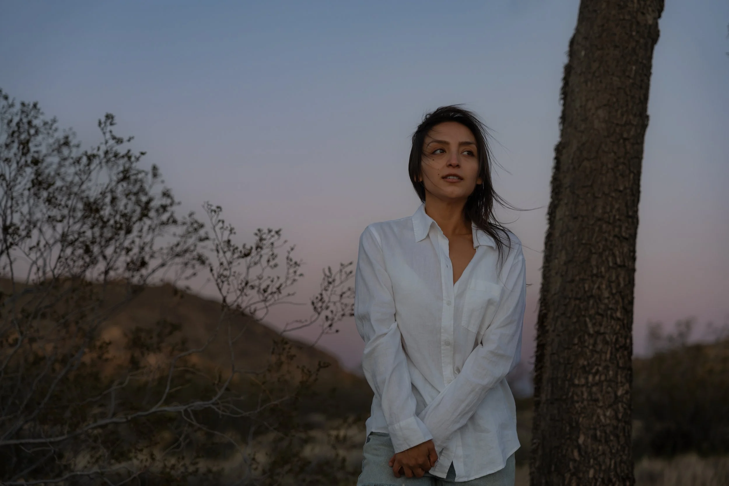 portrait, twilight, sunset, southern california, Joshua Tree, moody, cinematic, lifestyle