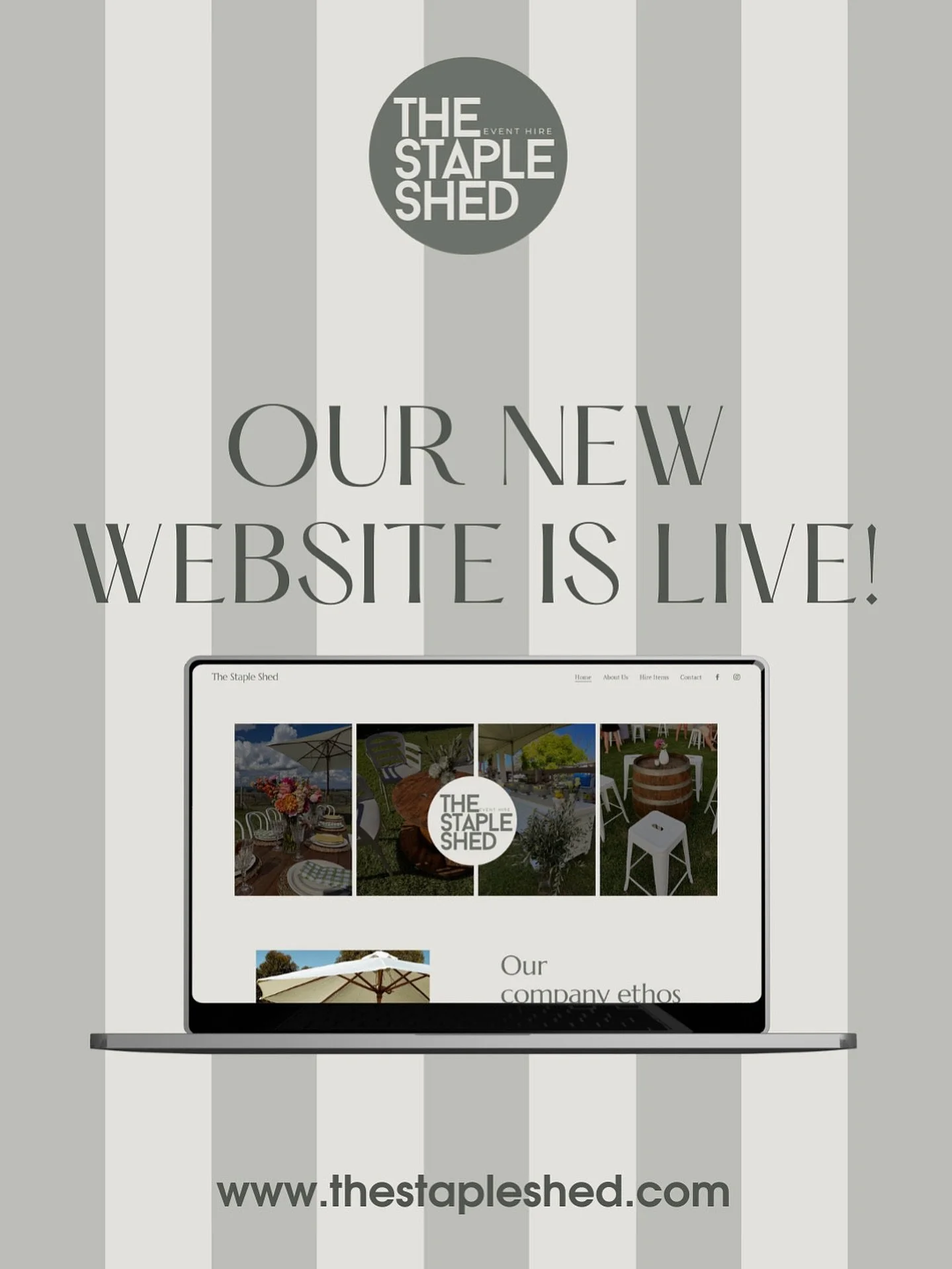 ✨ Our brand new website is LIVE! ✨
We&rsquo;ve freshened things up and moved to a brand new web address too 👉 www.thestapleshed.com (link in bio)
Take a look around, browse our hire range, and get inspired for your next event. We can&rsquo;t wait to