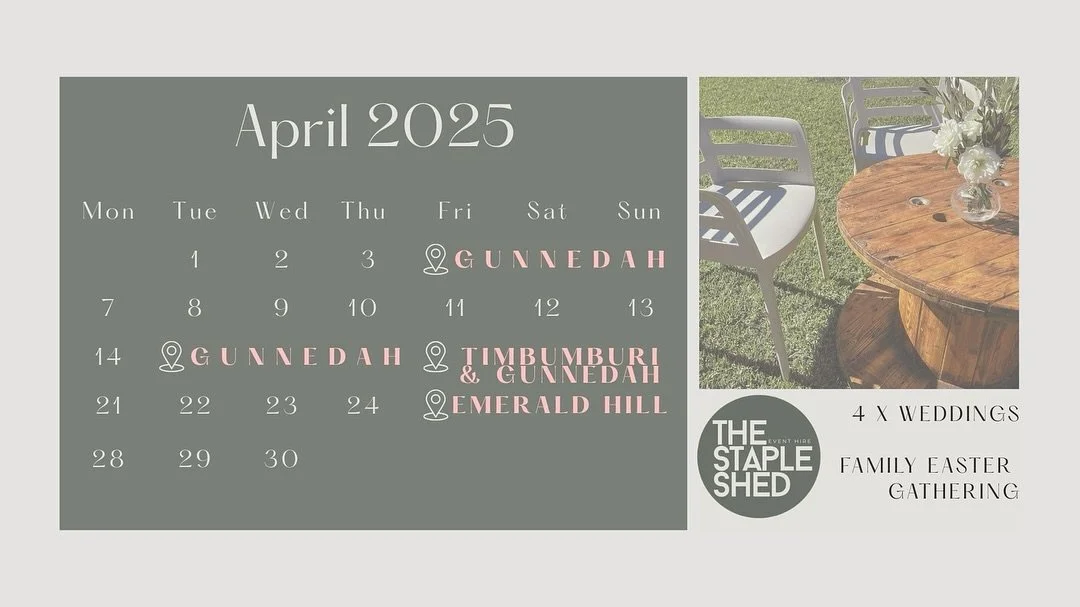 As we wrap up the year, we just want to say thank you 🤎

Since purchasing The Staple Shed earlier this year, we&rsquo;ve been kept incredibly busy &mdash; delivering hire items to celebrations across our region and beyond. While we haven&rsquo;t alw