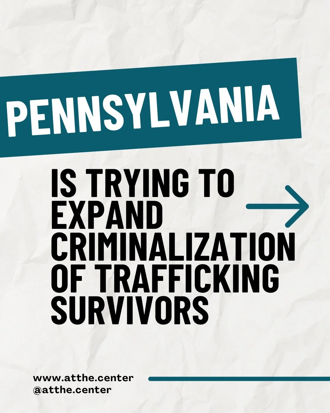 URGENT: Pennsylvania SB 45 goes to a Senate floor vote June 1. 
It expands criminalization of survivors and the people closest to them &mdash; not traffickers.
At The Center and the National Survivor Network are opposing it. 

We are clear on our sta