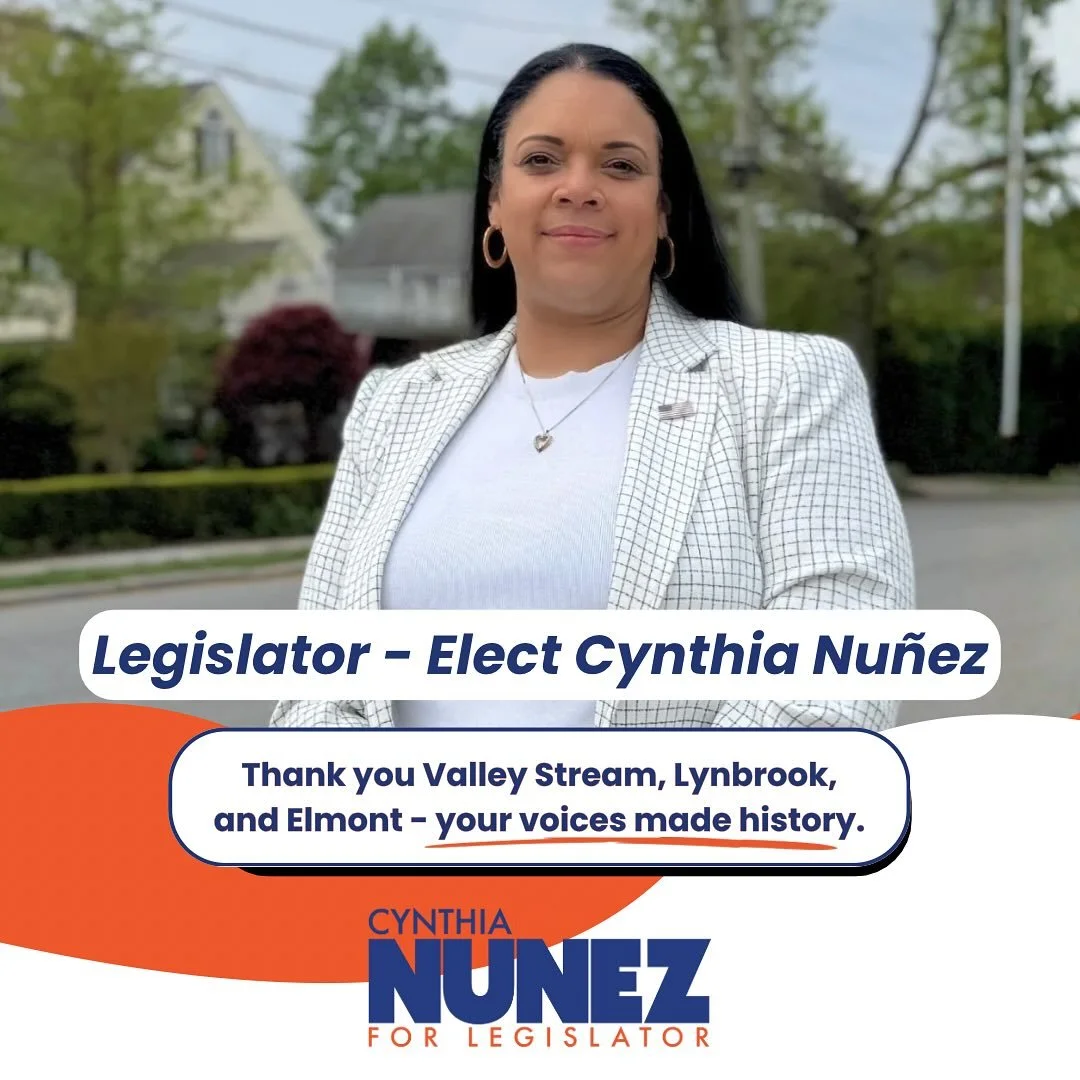 Thank you Valley Stream, Lynbrook, and Elmont for putting your trust in me to fight for real solutions to the problems we&rsquo;re facing. It&rsquo;s time to get to work!

#nunez4nassau