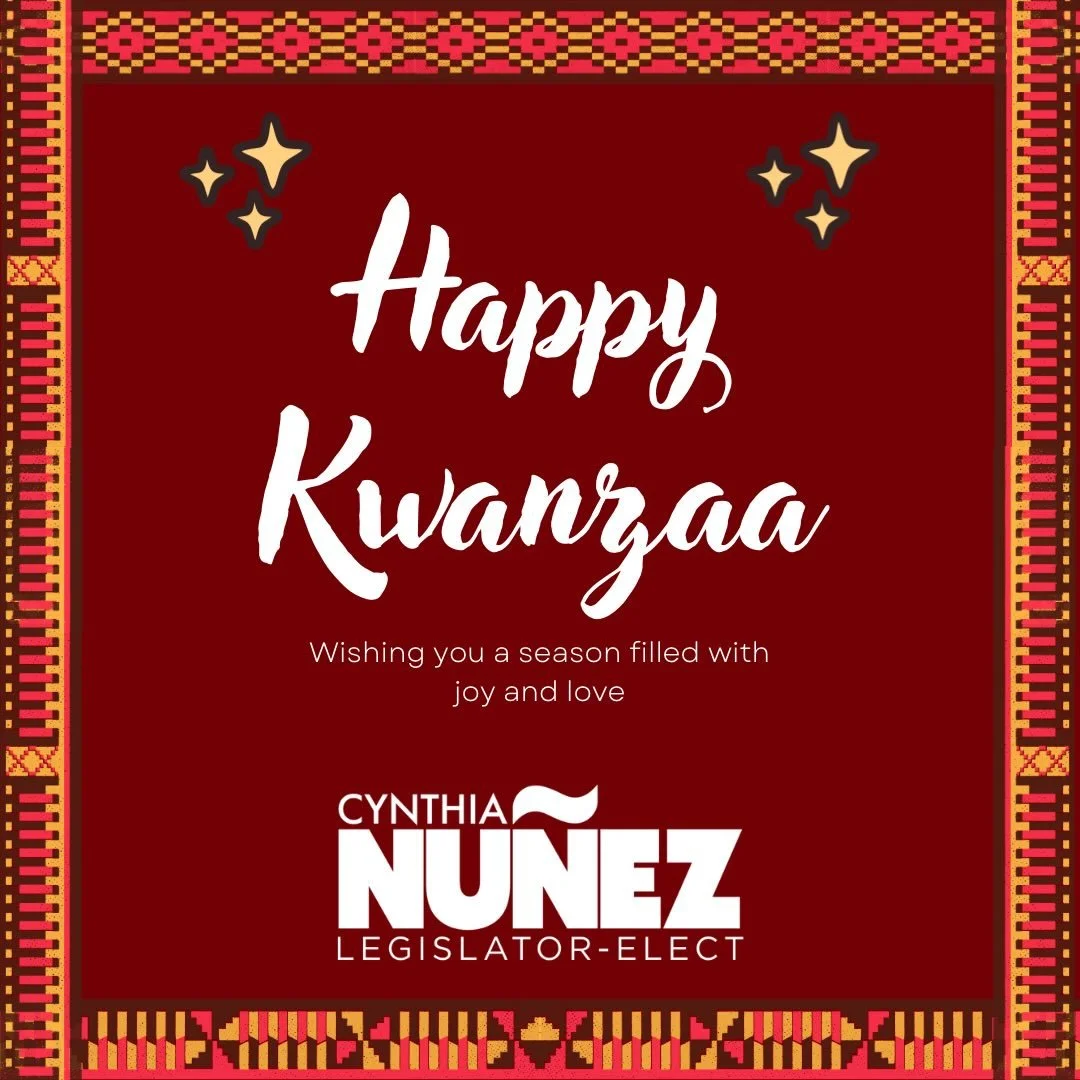 Wishing everyone a joyful Kwanzaa! May the seven principles inspire unity, purpose, and hope in our community today and always.