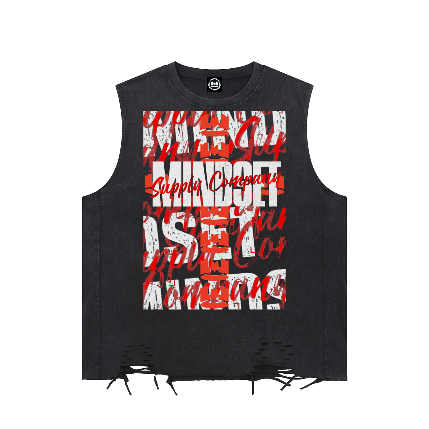 Unstoppable Since Day One Tank Top - Snow Washed Distressed Statement piece