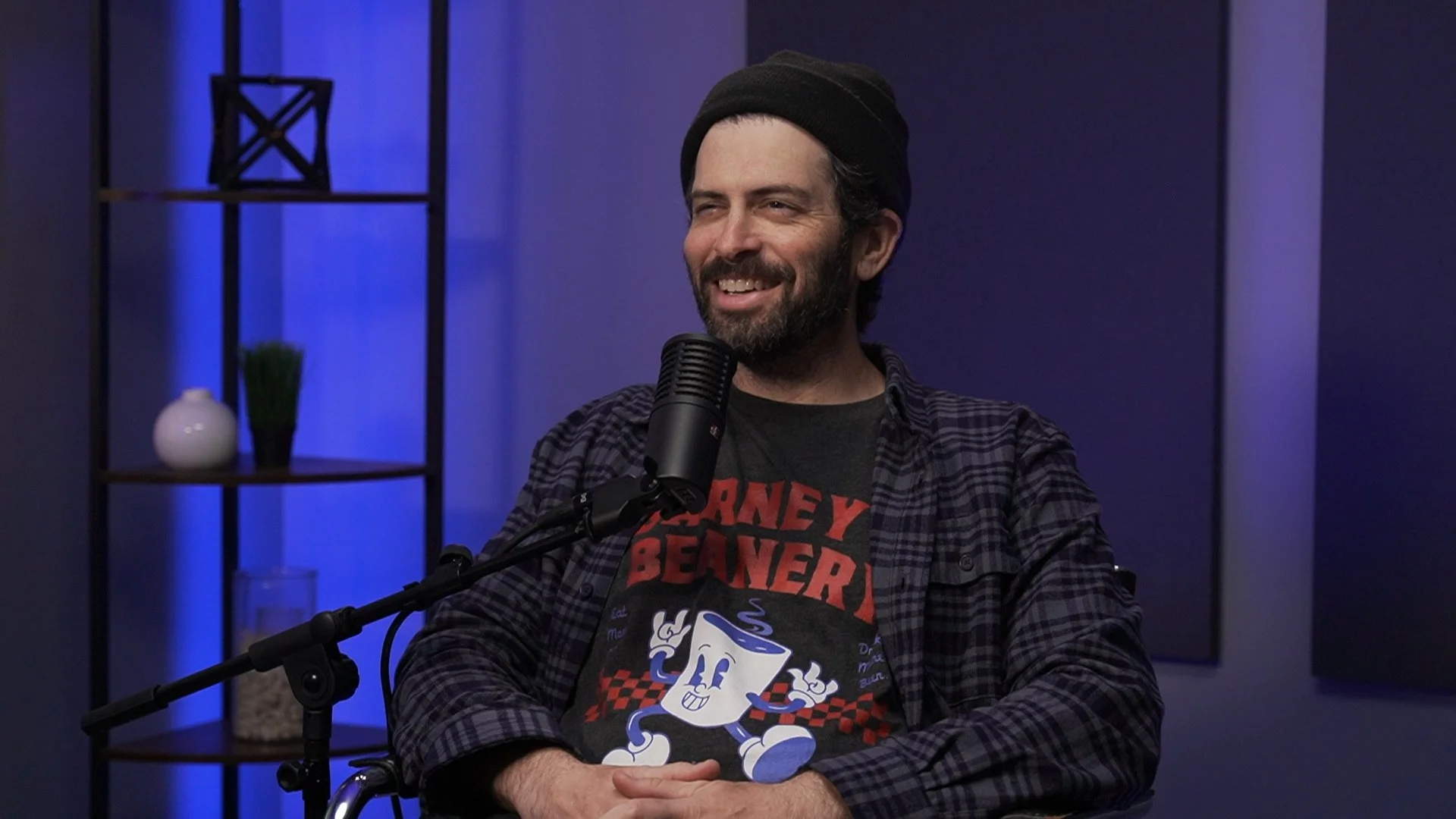 Two-host video podcast interview filmed in NoHo studio