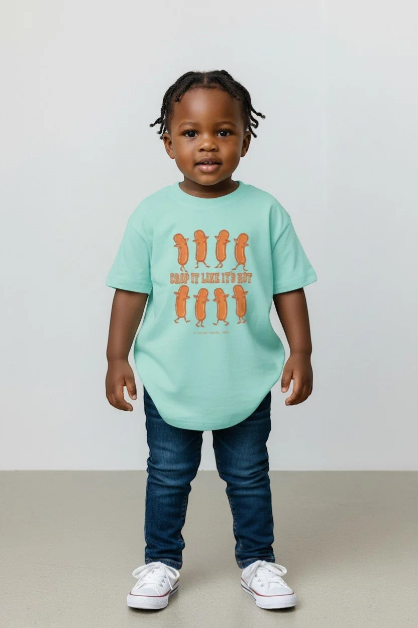 toddler tee in a brilliant aqua tone
