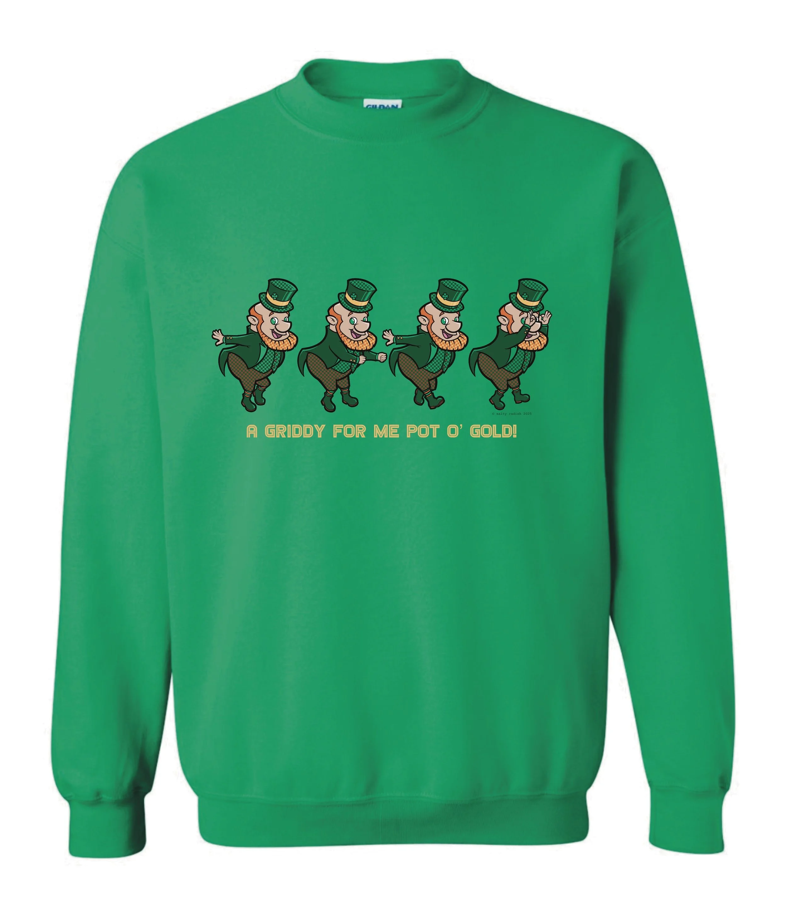 leprechaun griddy sweatshirt (adult)