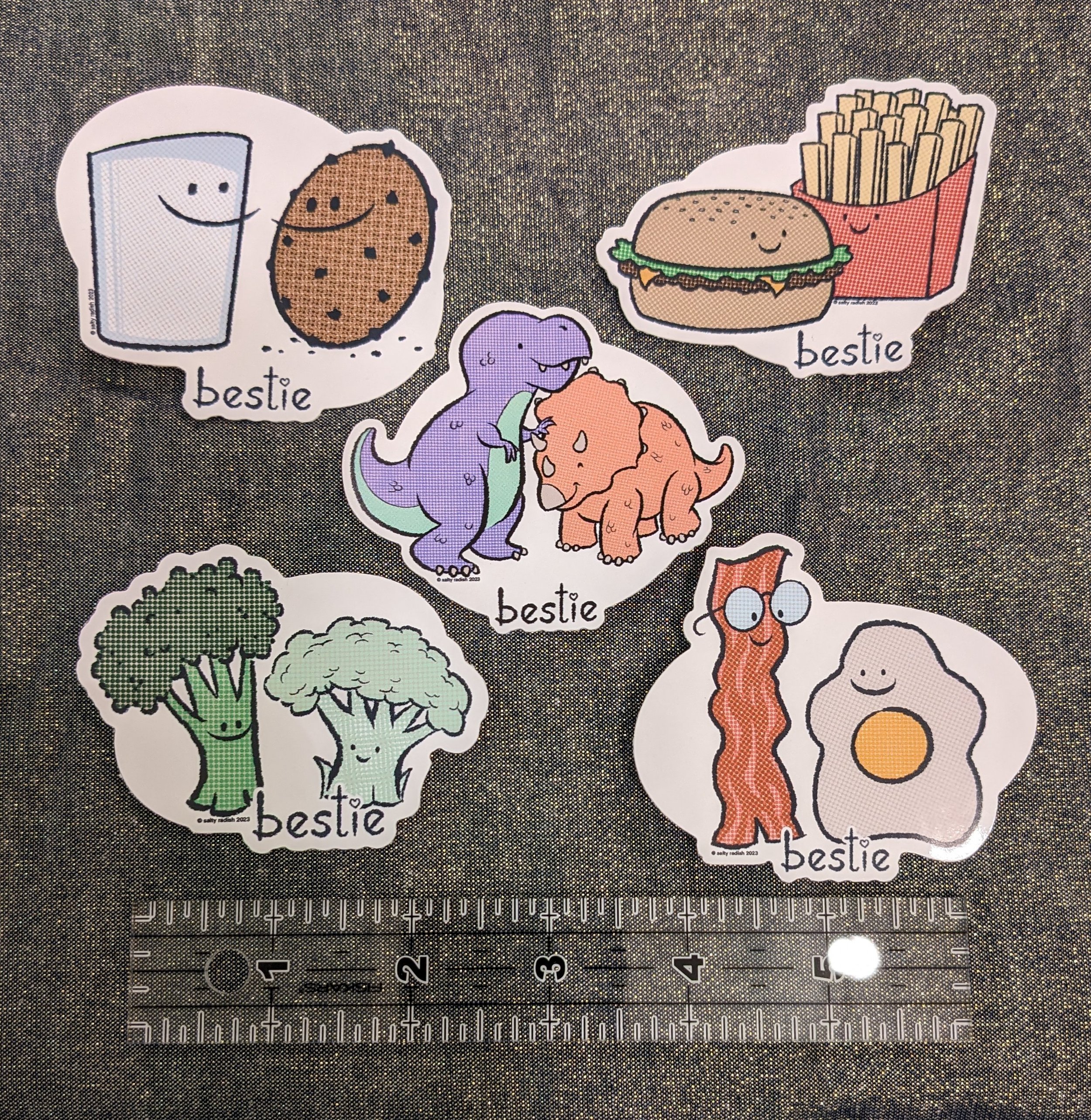 stickers - besties (set of 5)