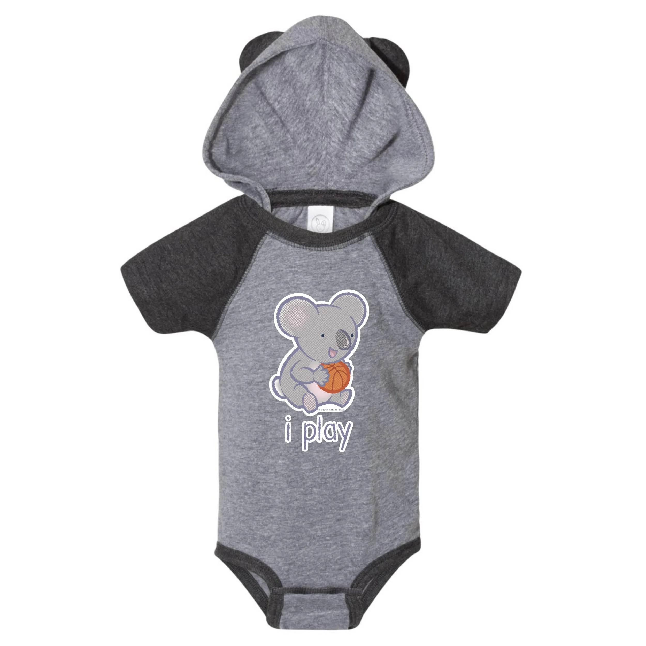 I Play (Basketball) Hooded Raglan