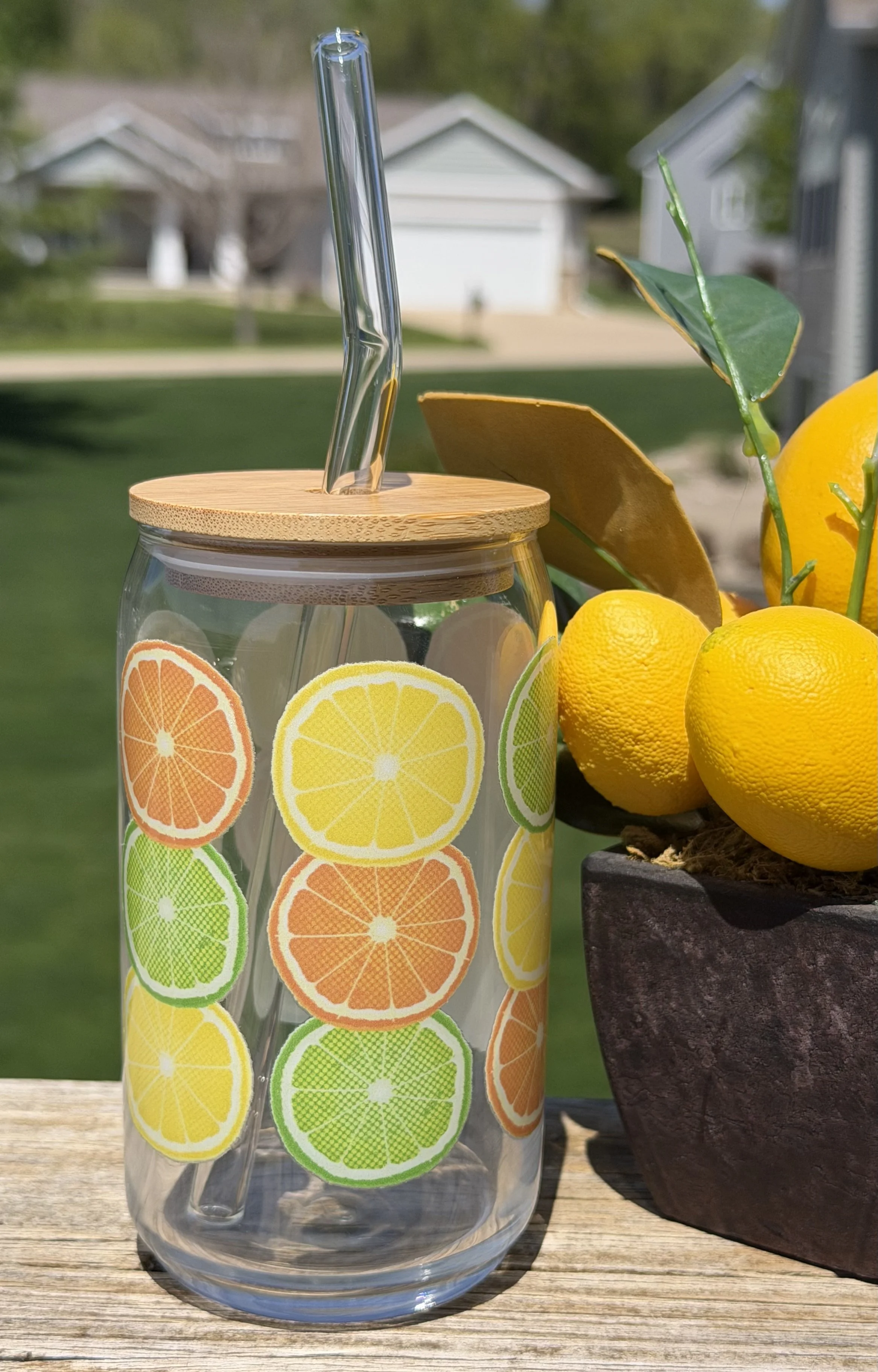 Citrus Glass Tumbler