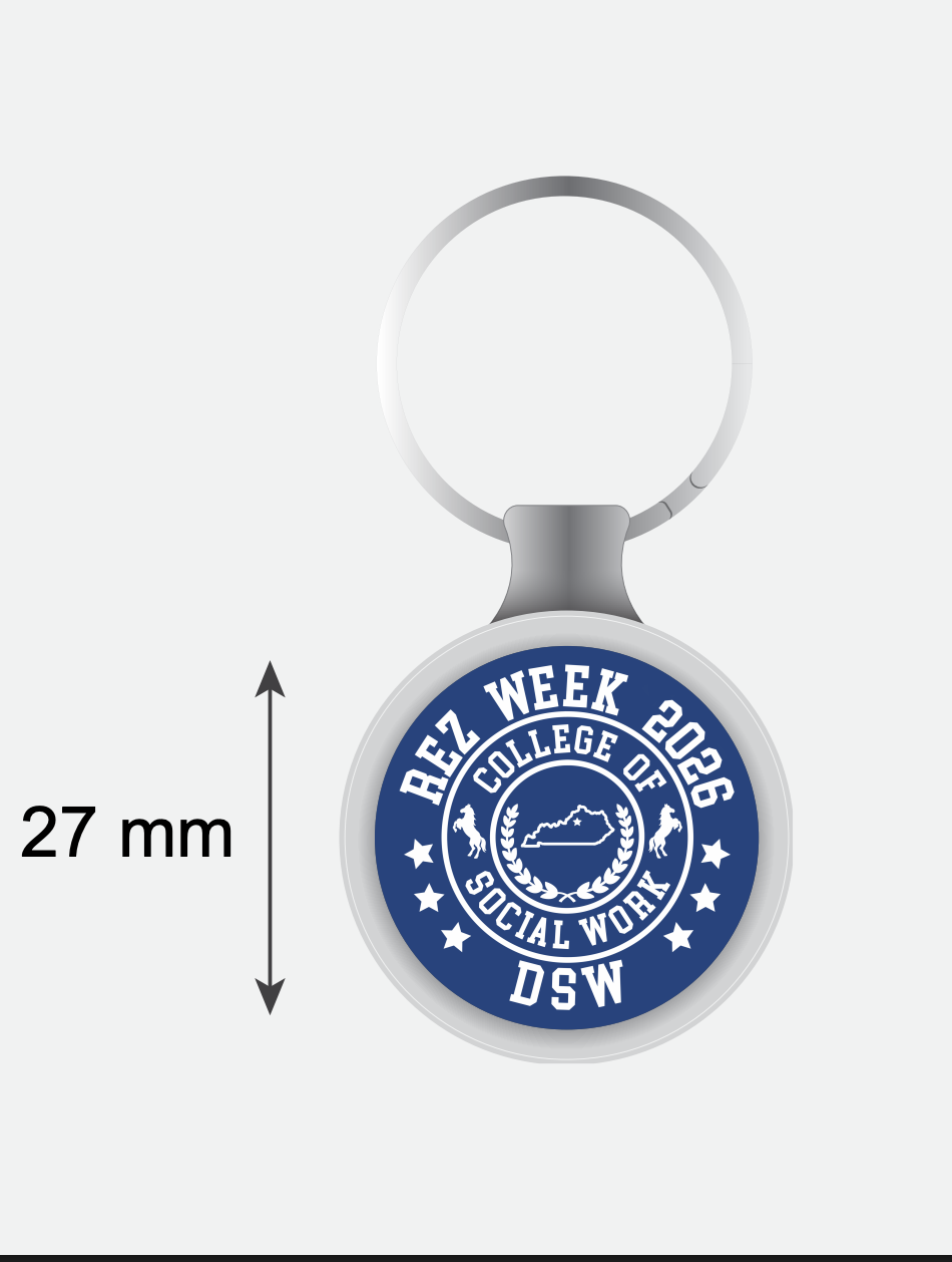 Rez Week 2026 Epoxy Key Chain for Social Work Doctoral Students