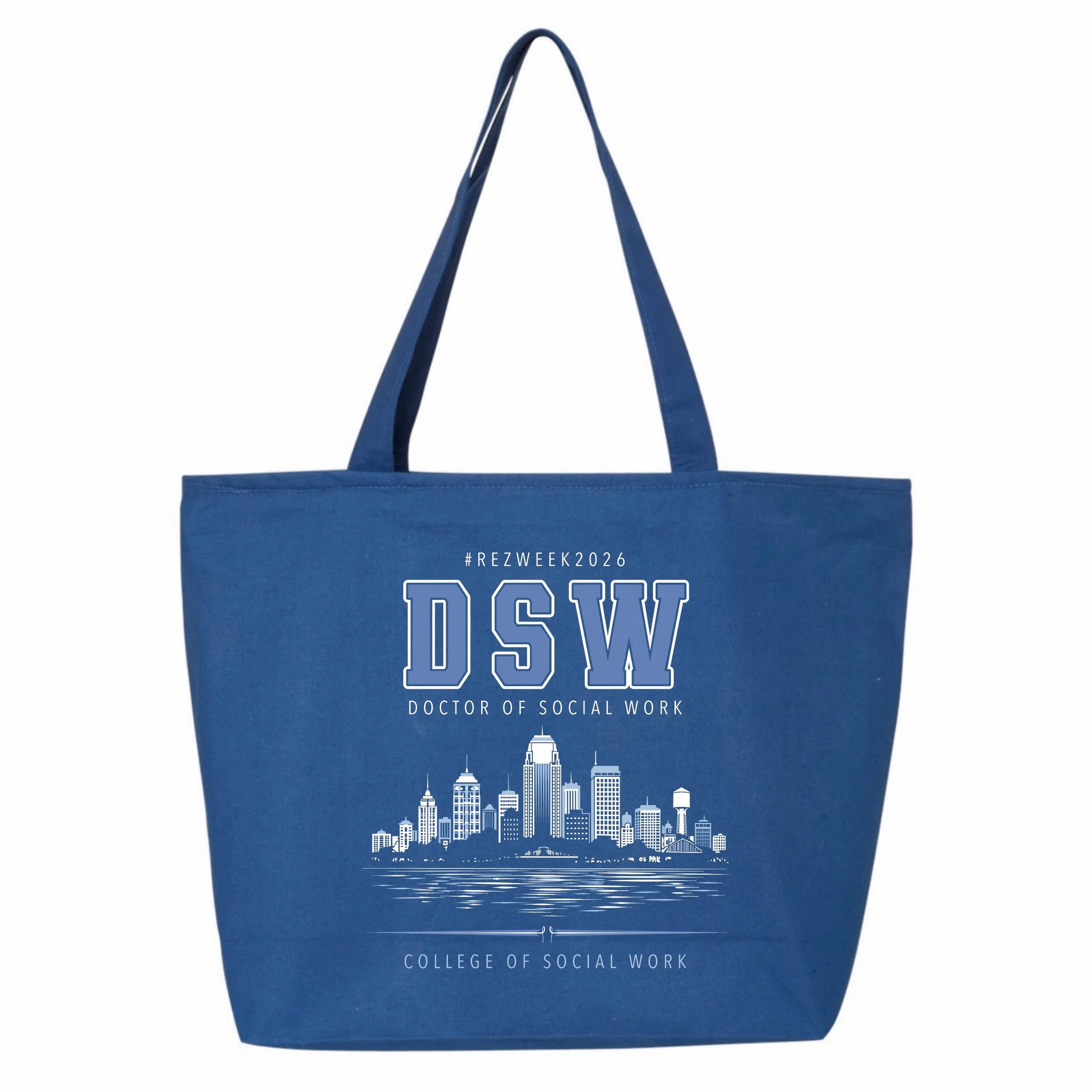 Rez Week 2026 Canvas Zipper Bag for Social Work Students