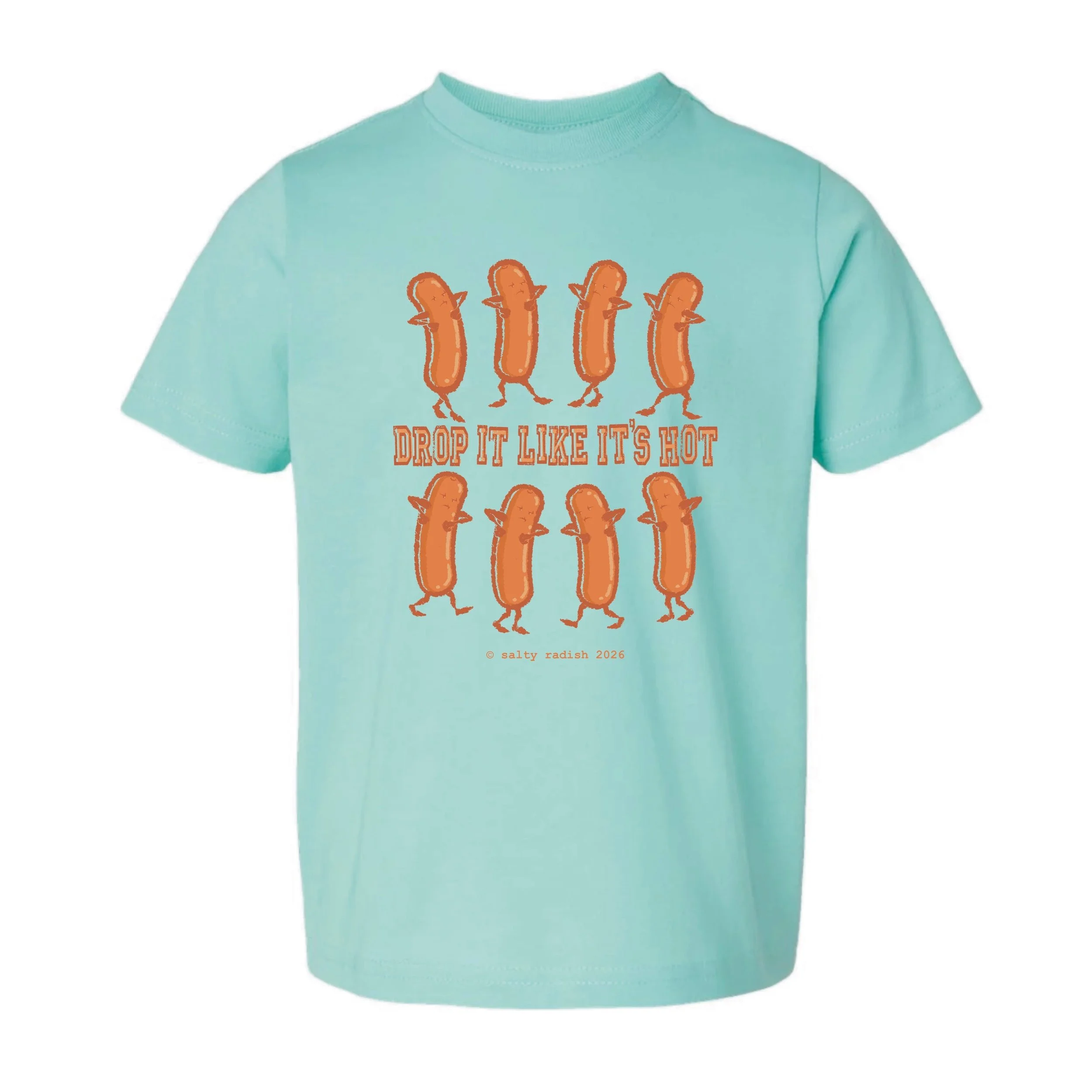 toddler tee in a brilliant aqua tone
