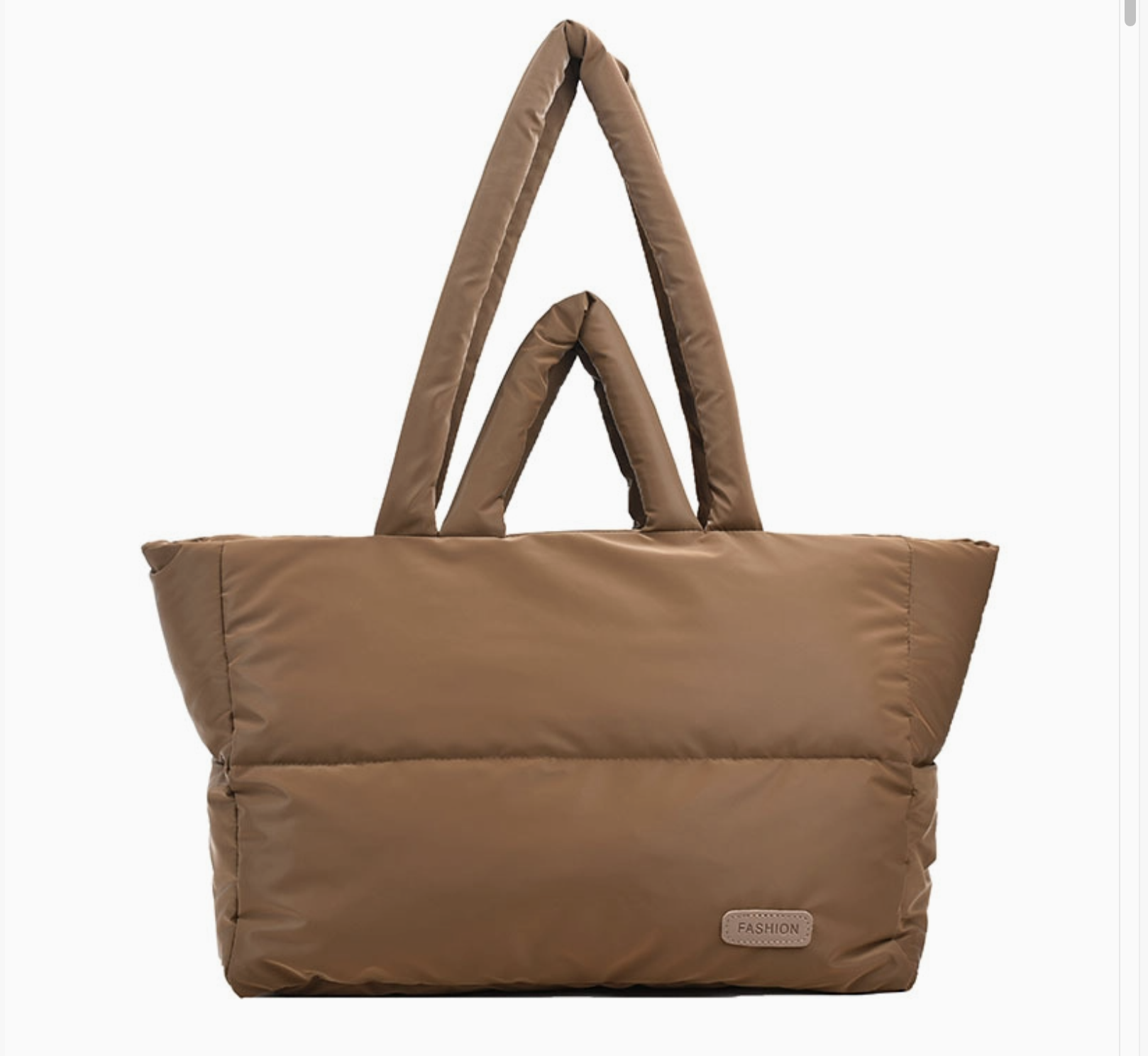 Stylish Puffer Duffel Tote Bag