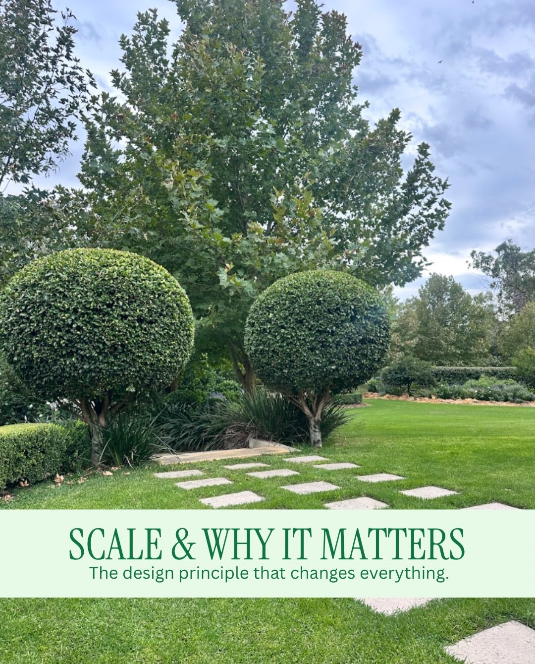 One of the biggest secrets to a beautiful garden is getting the scale right.

Whether it&rsquo;s a suburban backyard or a country property, balanced proportions between plants, pathways and features create a space that feels cohesive and inviting.

T
