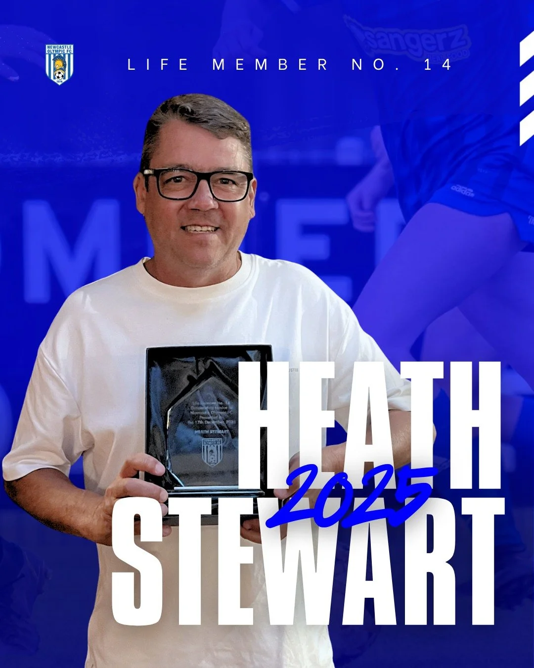 Induction of Newcastle Olympic LIFE MEMBER No 14

HEATH STEWART on 17th December, 2025.
 
Last night, the committee of the Club farewelled long time Club Registrar and Committee member Heath Stewart at a small function. Heath has been part of the clu