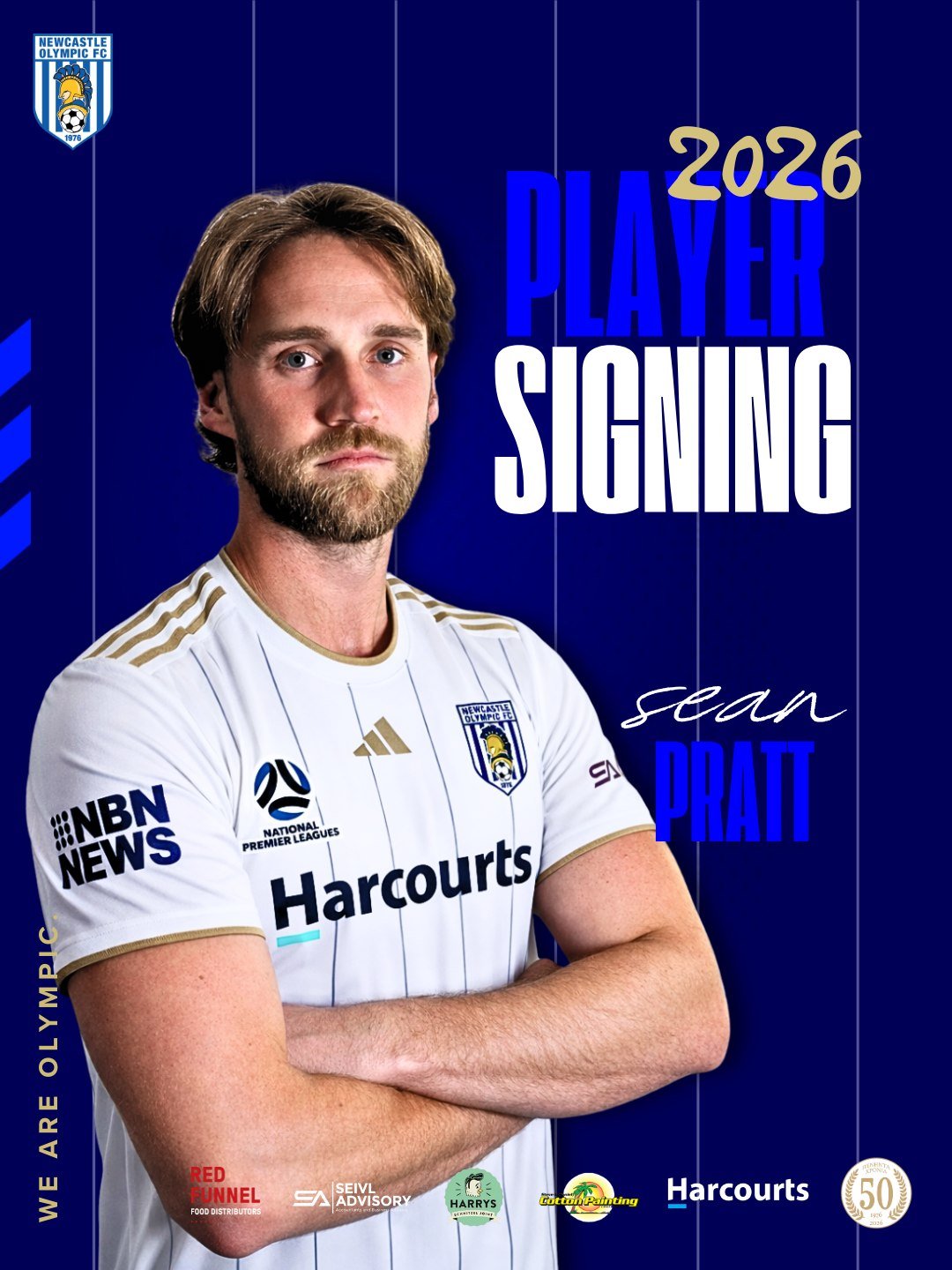 Sean Pratt

Sean returns to Olympic after a previous spell under current Head Coach Mick Bolch, coming back to a familiar environment and a club he knows well.

A strong, powerful midfield general, Sean is a proven NPL stalwart and a respected figure