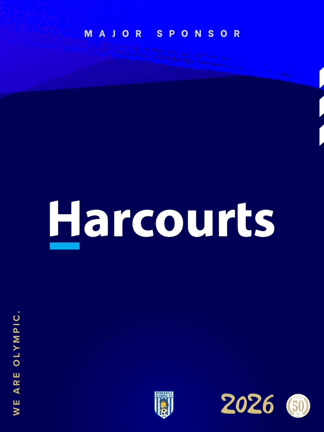 They&rsquo;re back - and we couldn&rsquo;t be prouder 💙🤍

In our 50th year, Newcastle Olympic FC is thrilled to welcome back HARCOURTS, servicing the Newcastle, Lake Macquarie and Hunter Valley areas with their three locations, as our MAJOR and OFF