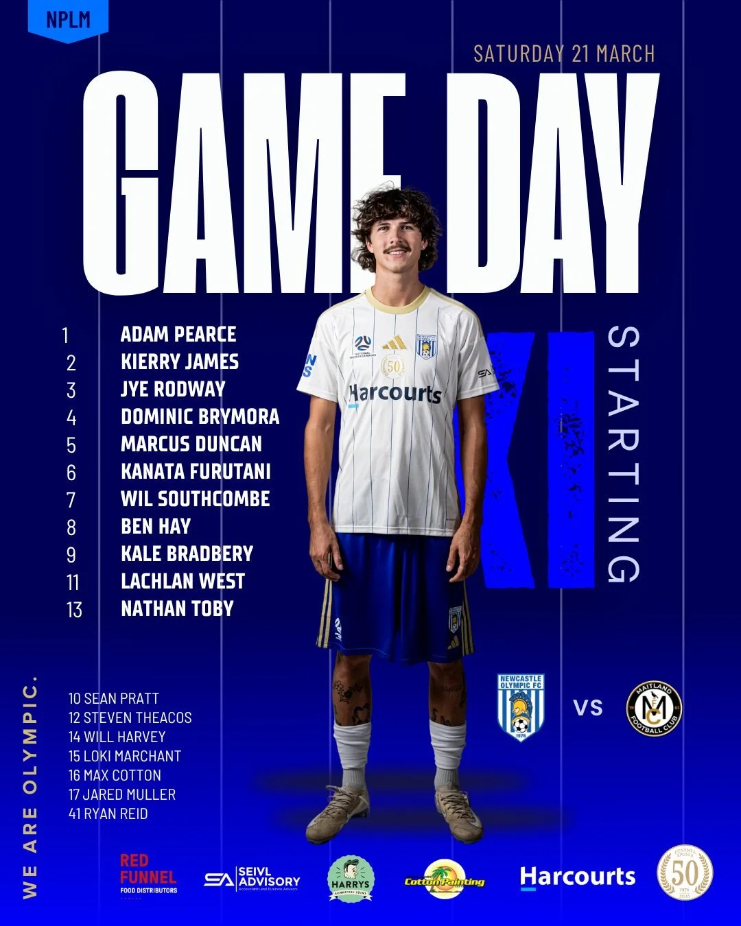 Game Day. 💙🤍

Our NPLM side is locked in for Saturday&rsquo;s clash against Maitland FC.

Ready to go to work.

📍 Newcastle Olympic FC
🆚 Maitland FC
🗓 Saturday

#WeAreOlympic #NPLM #GameDay #NOFC