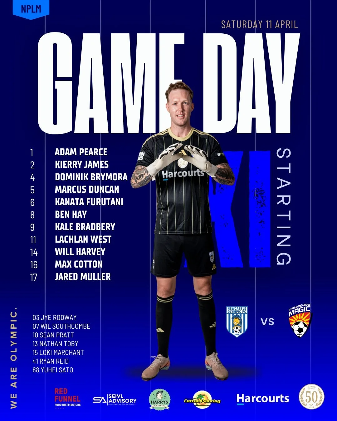 🔵⚪ GAME DAY

Back at it today 💪

Newcastle Olympic FC take on Broadmeadow Magic in NPLM action ⚔️

Let&rsquo;s go Olympic 👊
#NewcastleOlympic #NPLNSW #GameDay #NOFC