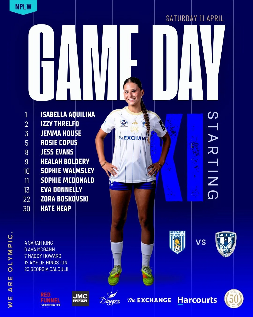 🔵⚪ GAME DAY

The girls are ready 💪

Newcastle Olympic FC take on NLFC in NPLW action 

Let&rsquo;s go Olympic 👊
#NewcastleOlympic #NPLNSW #GameDay #NOFC