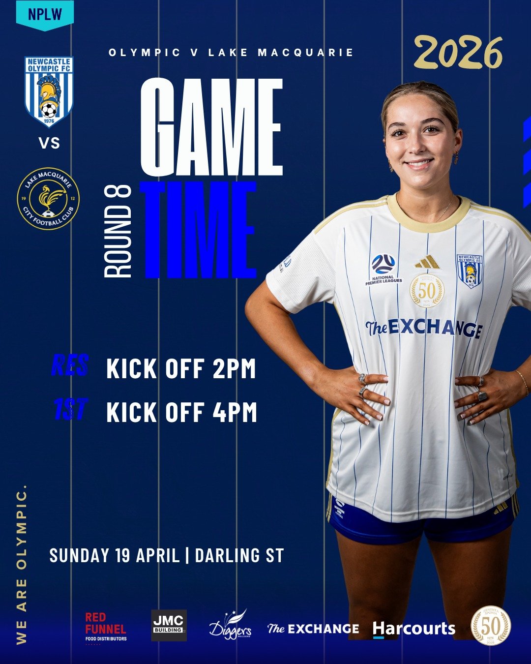 Women/Girls
🔥 GAME DAY 🔥

Our NPLW squad returns home this weekend for an exciting clash against Lake Macquarie!

📍 Darling St
📅 Saturday 19 April

⚽ Reserves &ndash; 2PM
⚽ First Grade &ndash; 4PM

Our Olympic girls are also in action at home as 