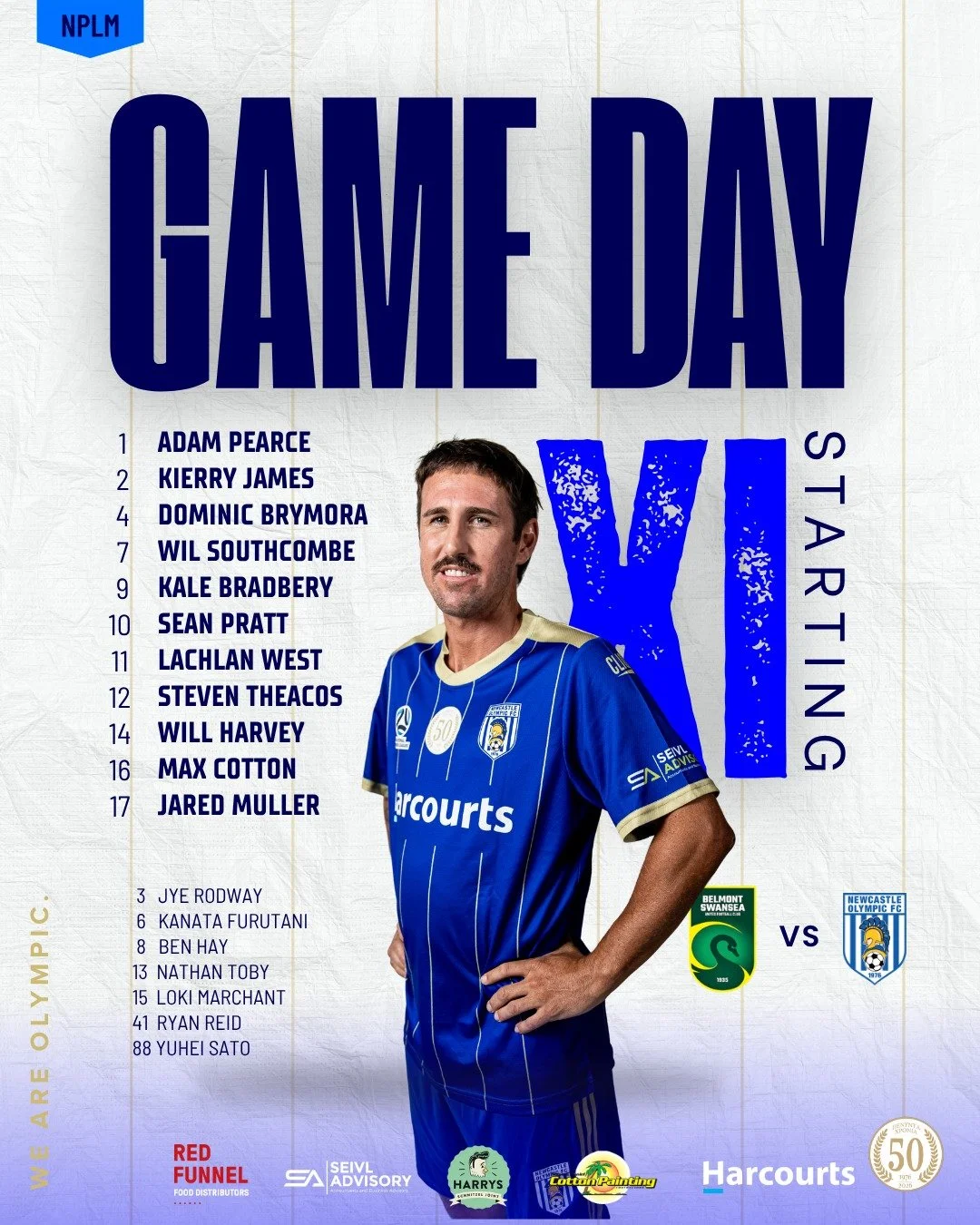 🔵⚪️ Game day

Newcastle Olympic FC take on Belswans in NPLM action today!

Let&rsquo;s go Olympic 💪🔥

#NewcastleOlympic #NPLNNSW #GameDay #NOFC