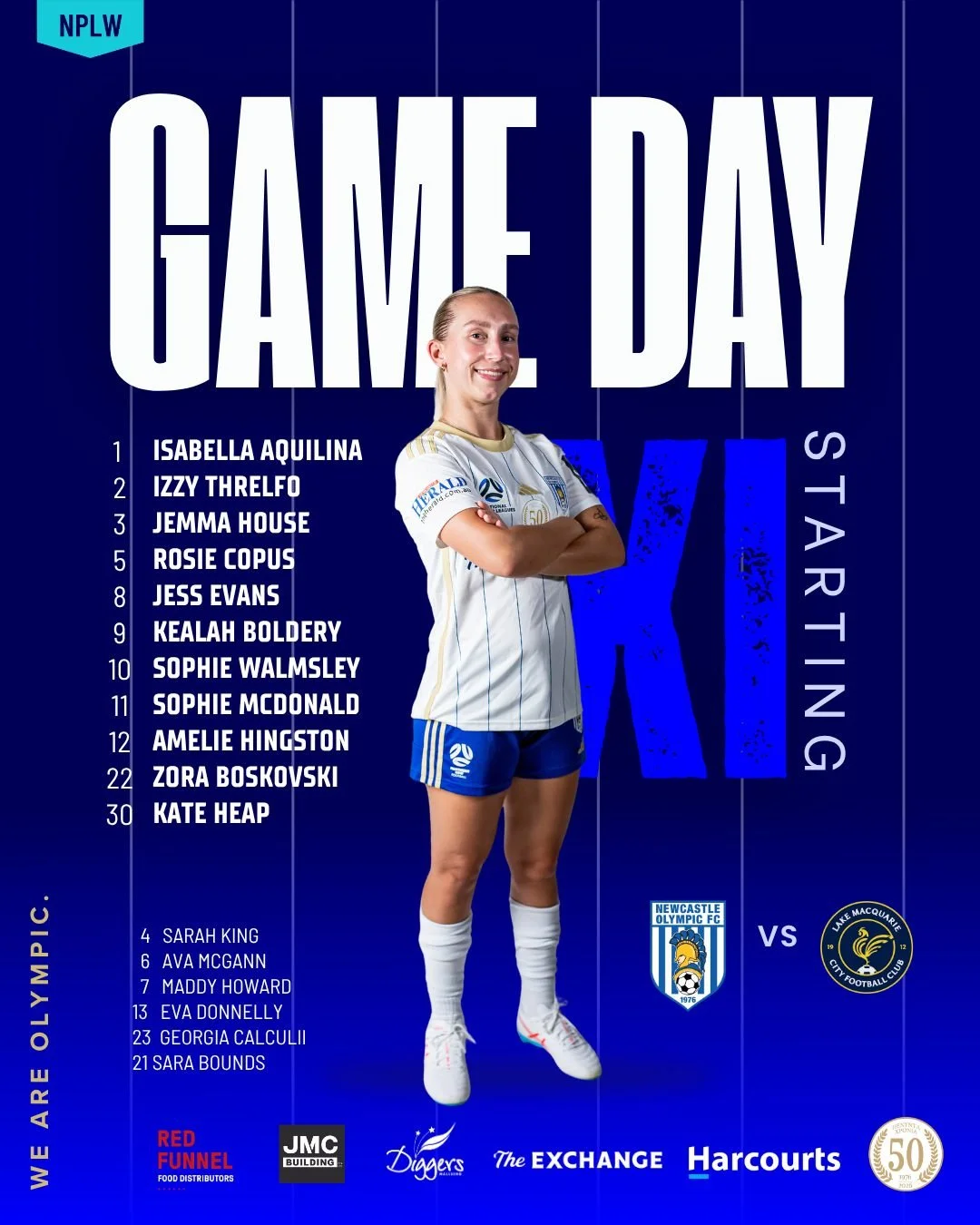 🔵⚪️ Game day

Newcastle Olympic FC take on Lakes in NPLW action today!

Let&rsquo;s go Olympic 💪🔥

#NewcastleOlympic #NPLNNSW #GameDay #NOFC