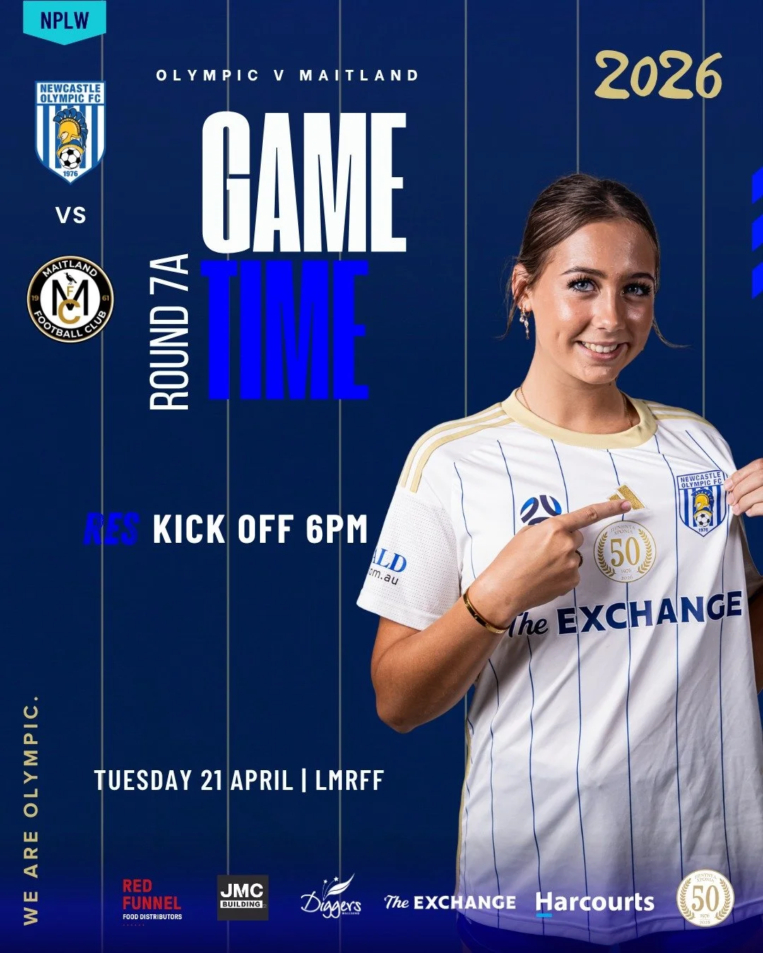 🔥 GAME TIME 🔥

It&rsquo;s Round 7A for our Reserve Grade Women and we&rsquo;re taking on Maitland! 💪⚽

📍 Lake Macquarie Regional Football Facility

📅 Tuesday 21 April

Kick off 6:00PM

Let&rsquo;s get down and support the girls 💙💛