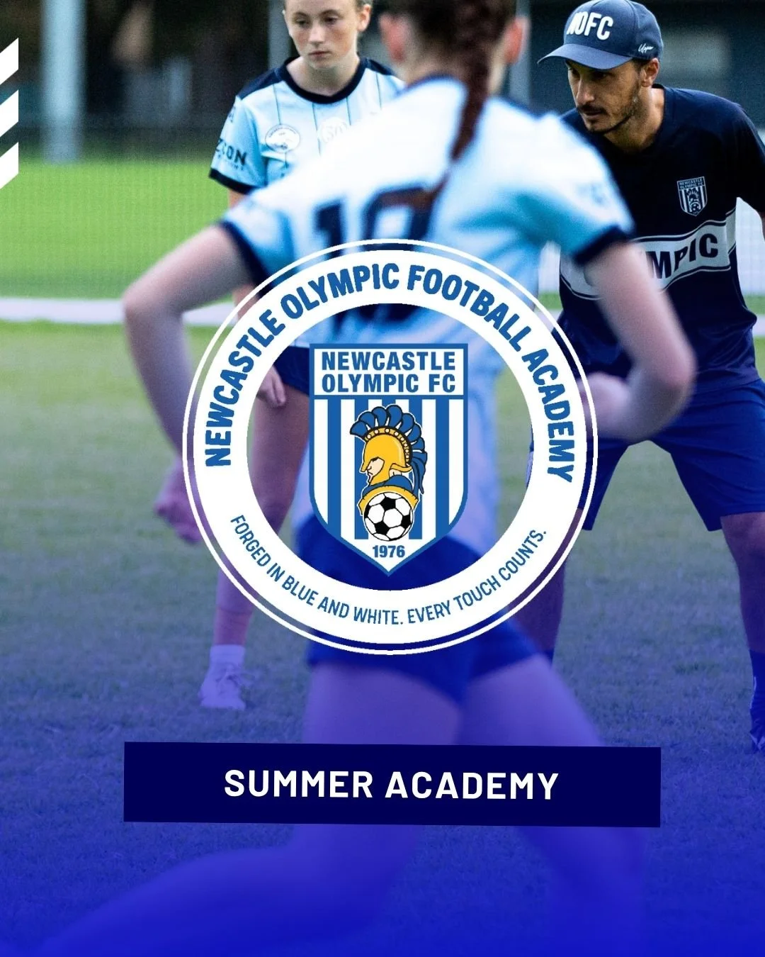 ⚽ SUMMER ACADEMY IS BACK! 🔵⚪

Ready to take your game to the next level? Newcastle Olympic FC&rsquo;s 6-Week Summer Academy kicks off Monday 26 October!

With quality coaching led by Technical Director Paul DeVitis, JDL Technical Director Pete Dimis