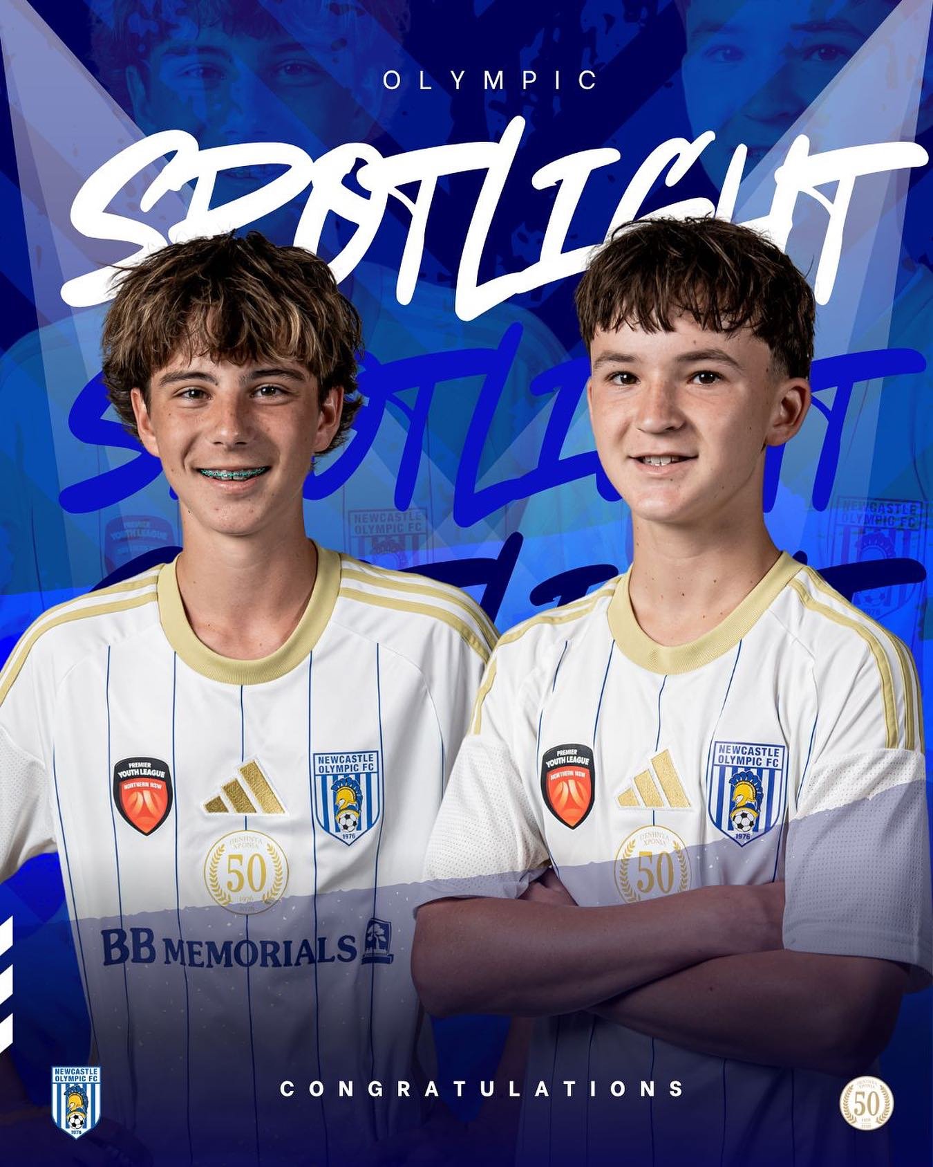 CONGRATULATIONS BRAX &amp; CRU! 💙🤍

A huge congratulations to Brax Dimis and Cru Baker on their selection with Sydney Olympic for the NSW NPL Division 1 competition in 2026 🔵⚪️

This is a fantastic opportunity for both boys and a well-deserved rew