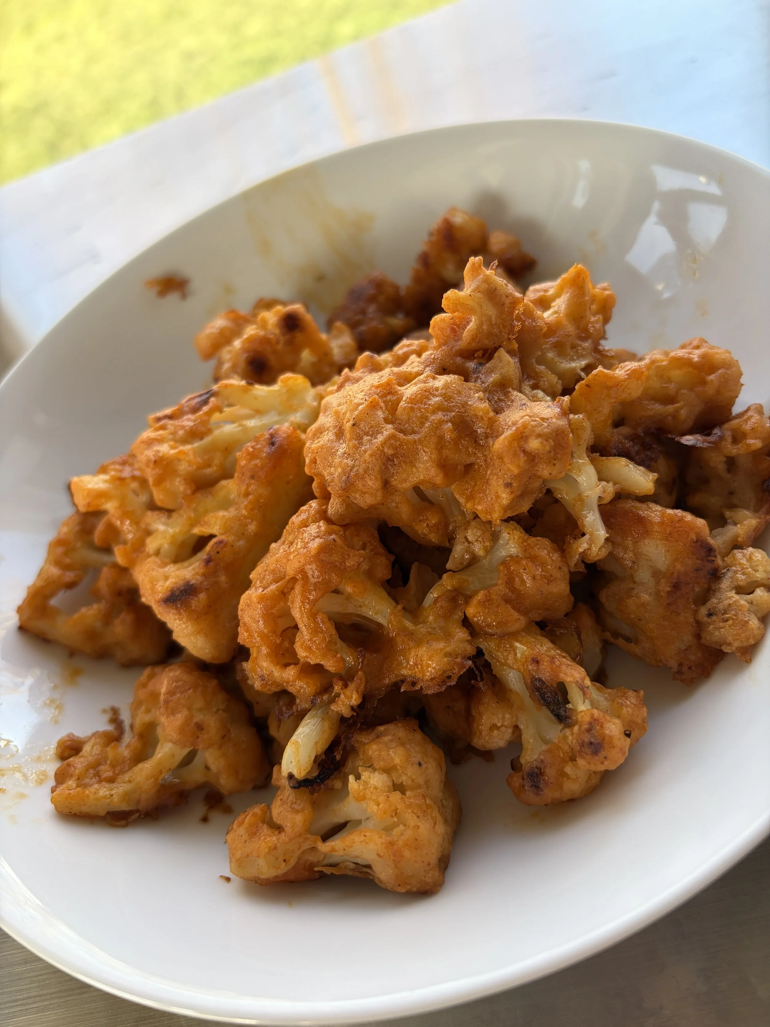 Gluten-Free Buffalo Cauliflower (Crispy + Oven -Baked)