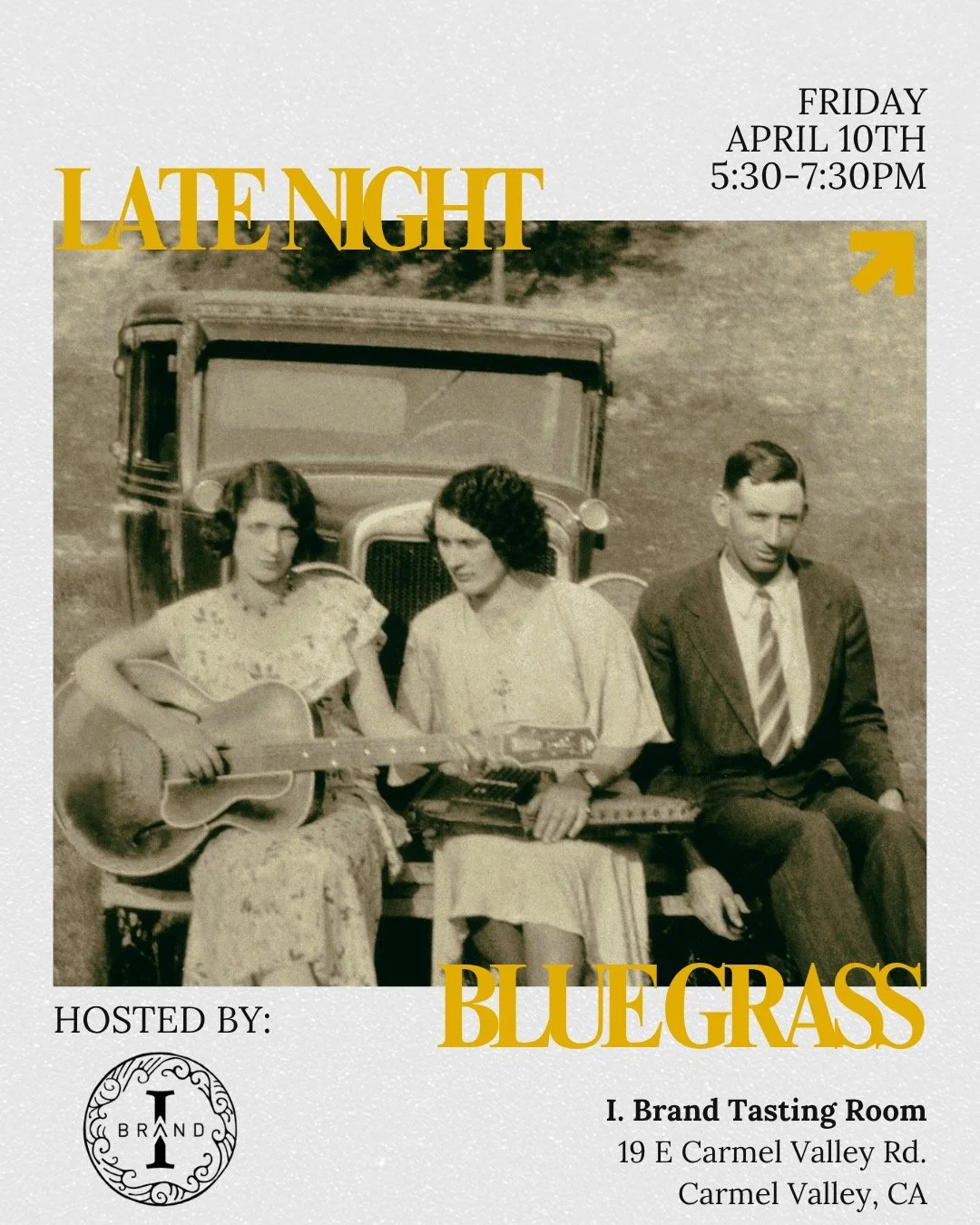 Back again tomorrow night, join us for live folk + bluegrass music in the Tasting Room; 5:30-7:30pm! No tickets required; wines available for purchase.