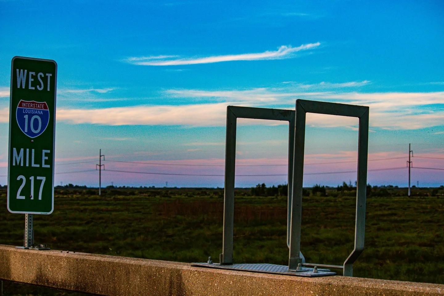 Return Trip.

&mdash;&mdash;

Mile Marker 217.
 : Bonne Carre Spillway, Louisiana