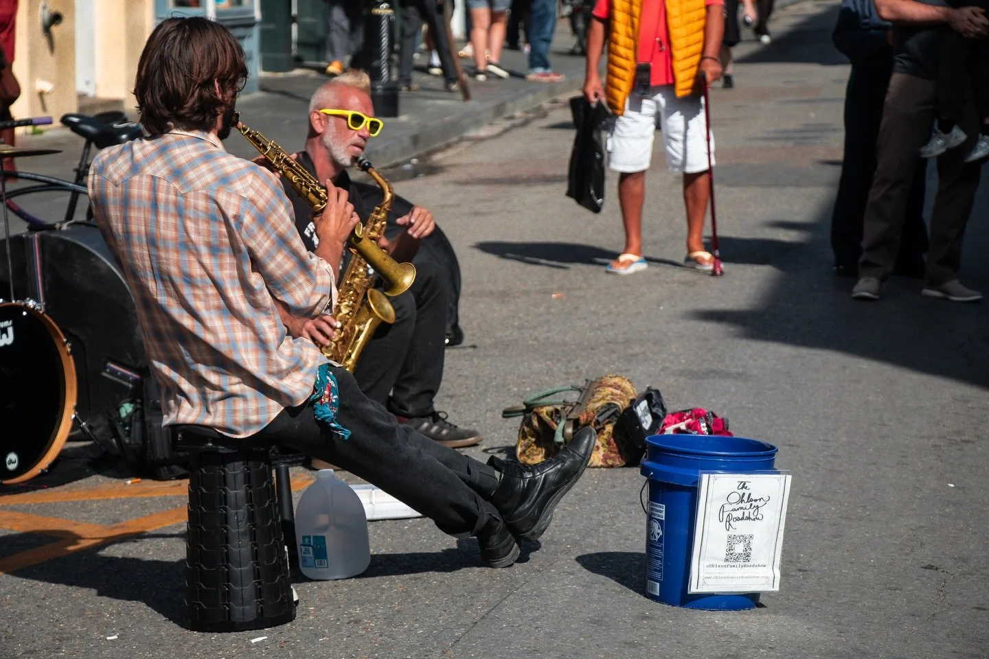Bearer: One that bears.

&mdash;&mdash;

Bearers 009 - Musician.
Royal Street.  New Orleans, Louisiana