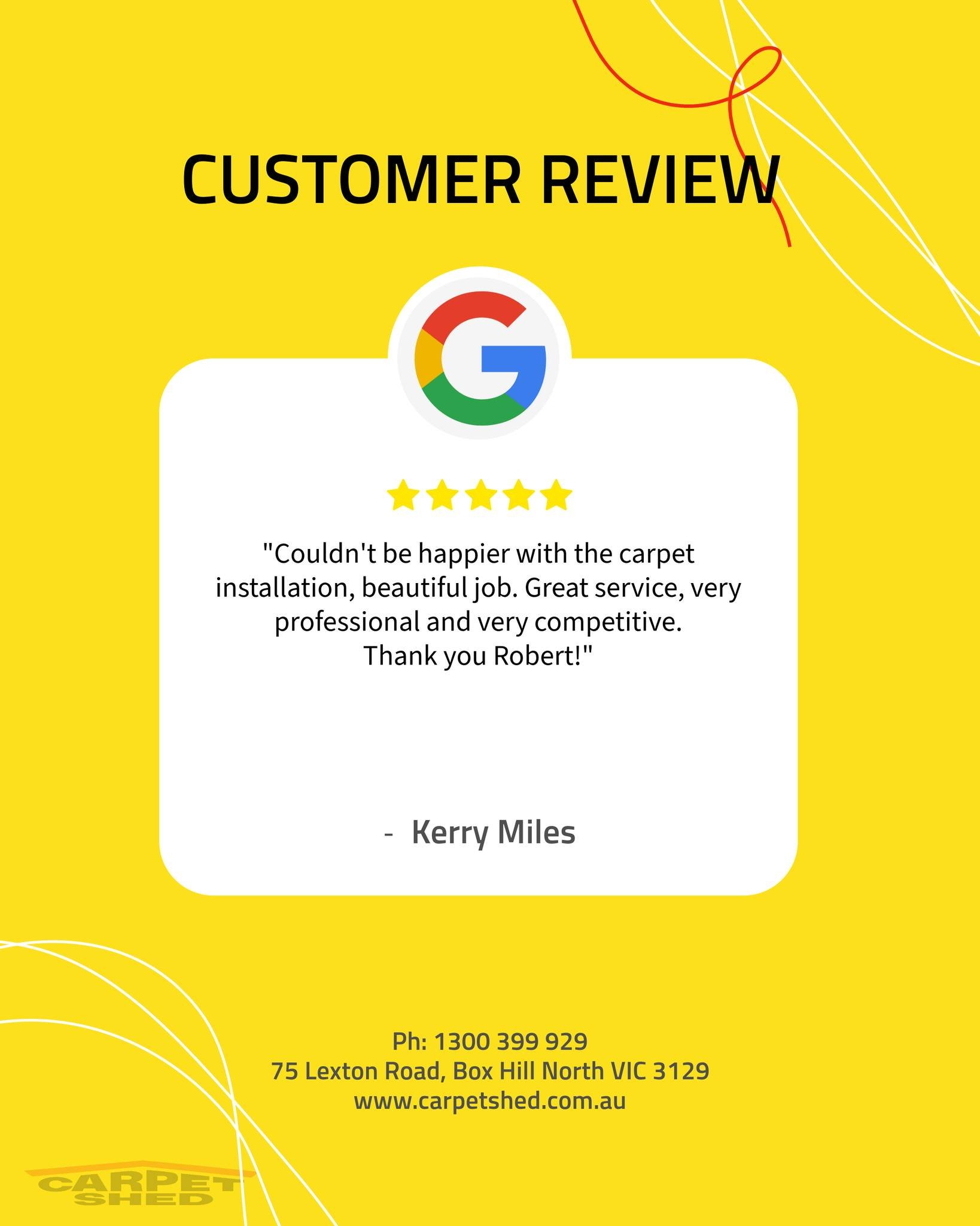 Thank you for such a kind review Kerry. We hope you enjoy your new carpet for many years to come ☺️