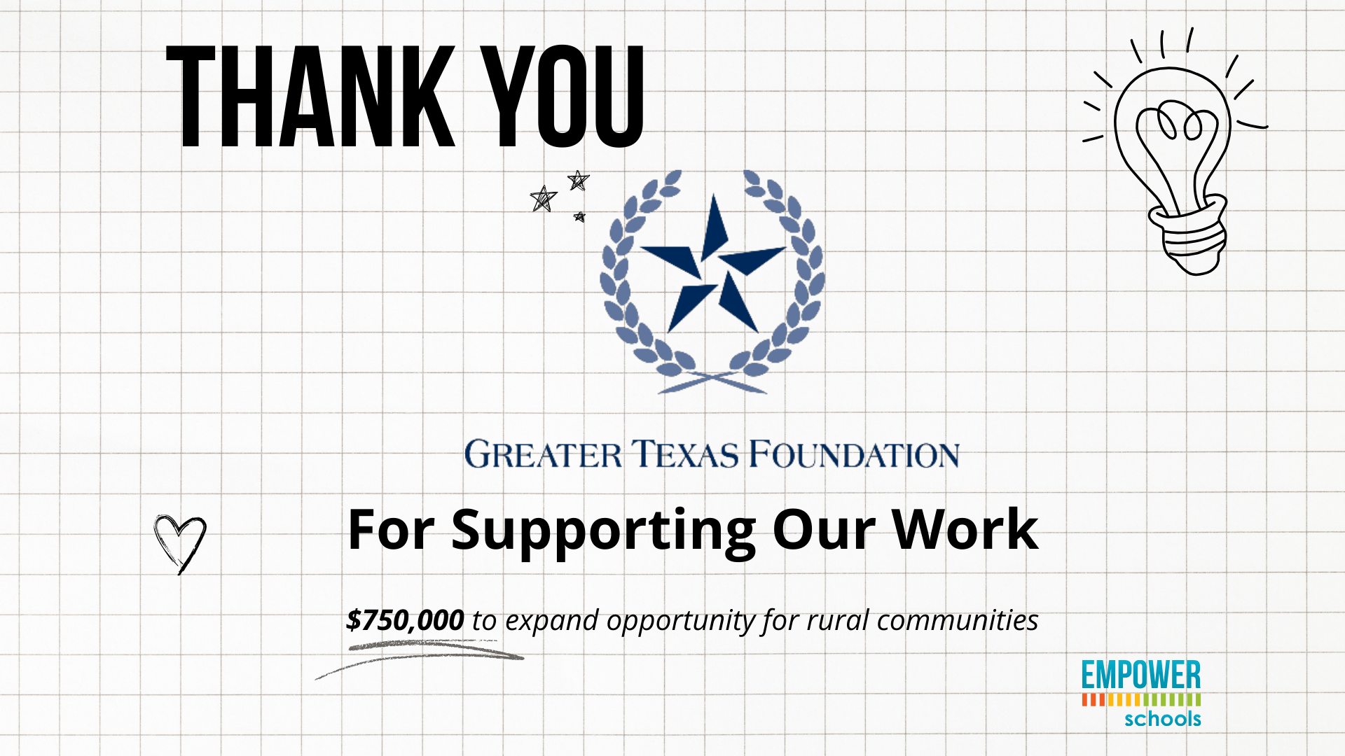 Empower Schools Awarded $750,000 Grant from Greater Texas Foundation