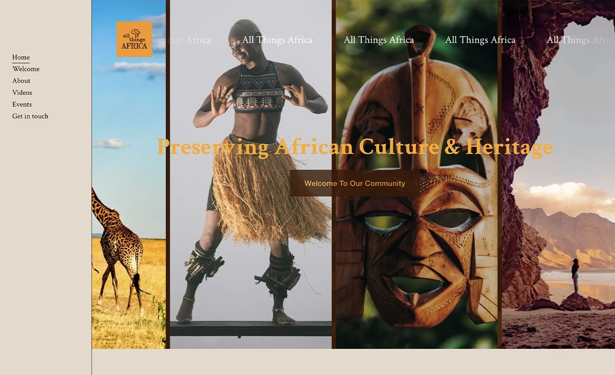 All Things Africa: Non-Profit Educational Website.