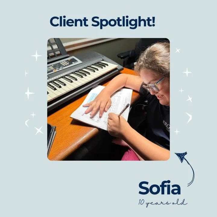 Client Spotlight: Sofia’s Musical Journey 🎶
Meet Sofia, an incredible 10-year-old with spina bifida who’s been working hard on piano for well over a year through music therapy. As a deaf musician, Sofia approaches music in her own uniqu