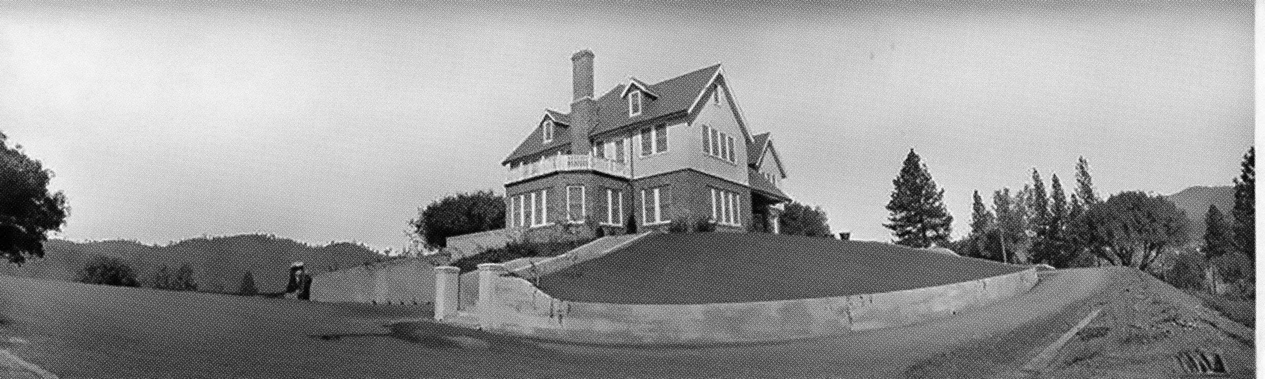 1926 photo of Knowles Hill, Sagerstrom's "Big House" in Sonora, CA