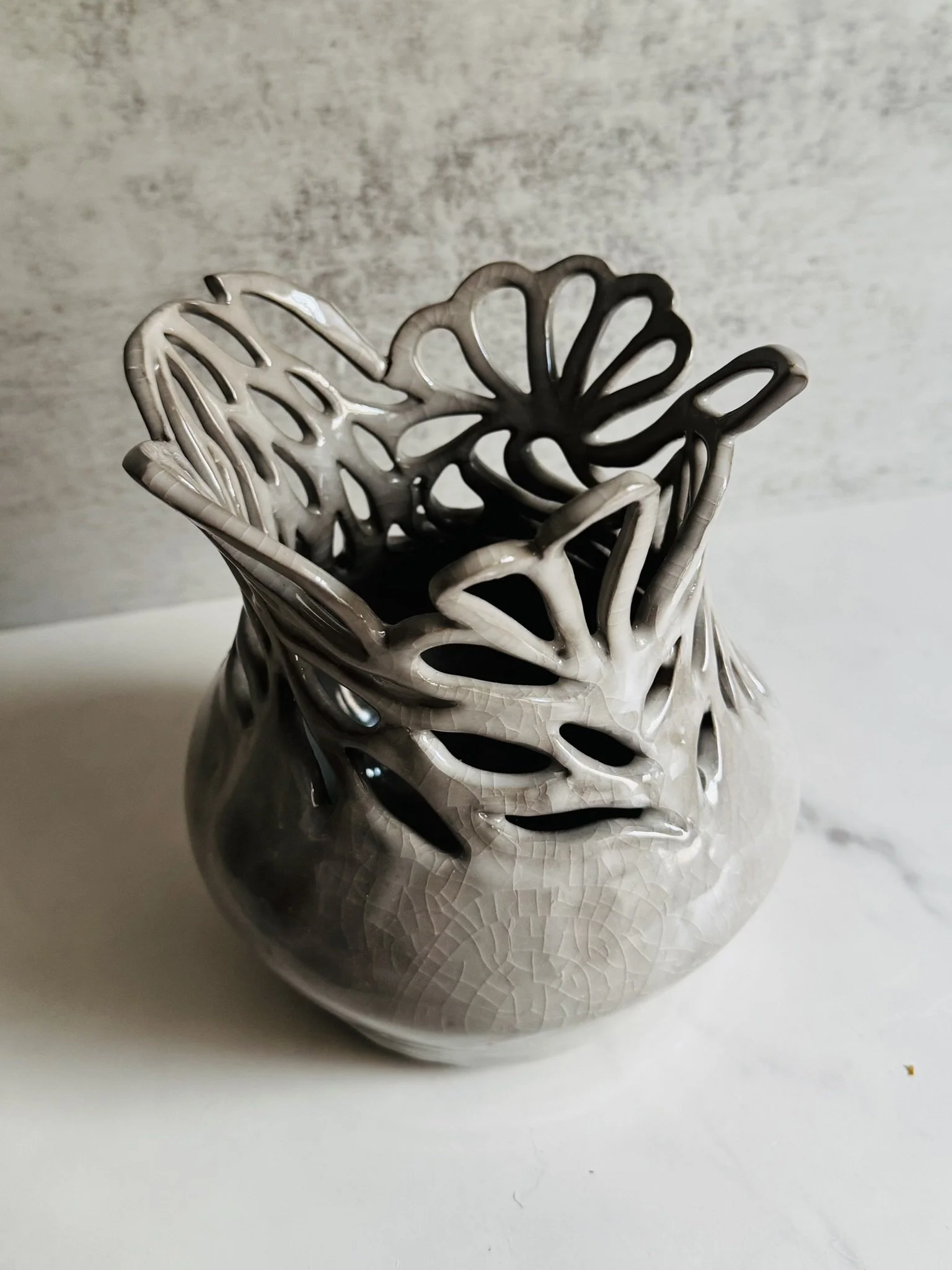 Whispering Gray Flared Vase