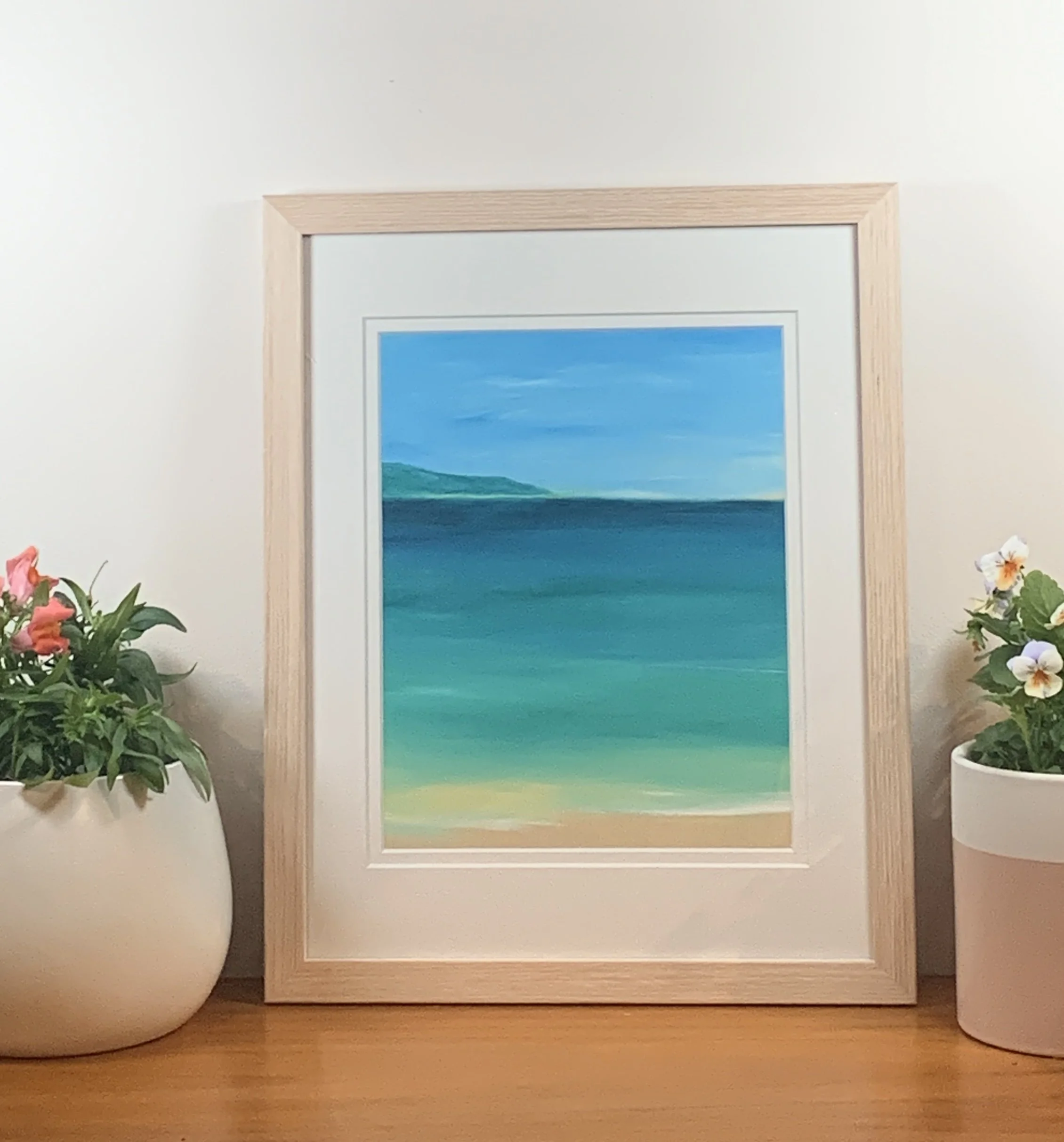 Beach Hues - print with wood frame