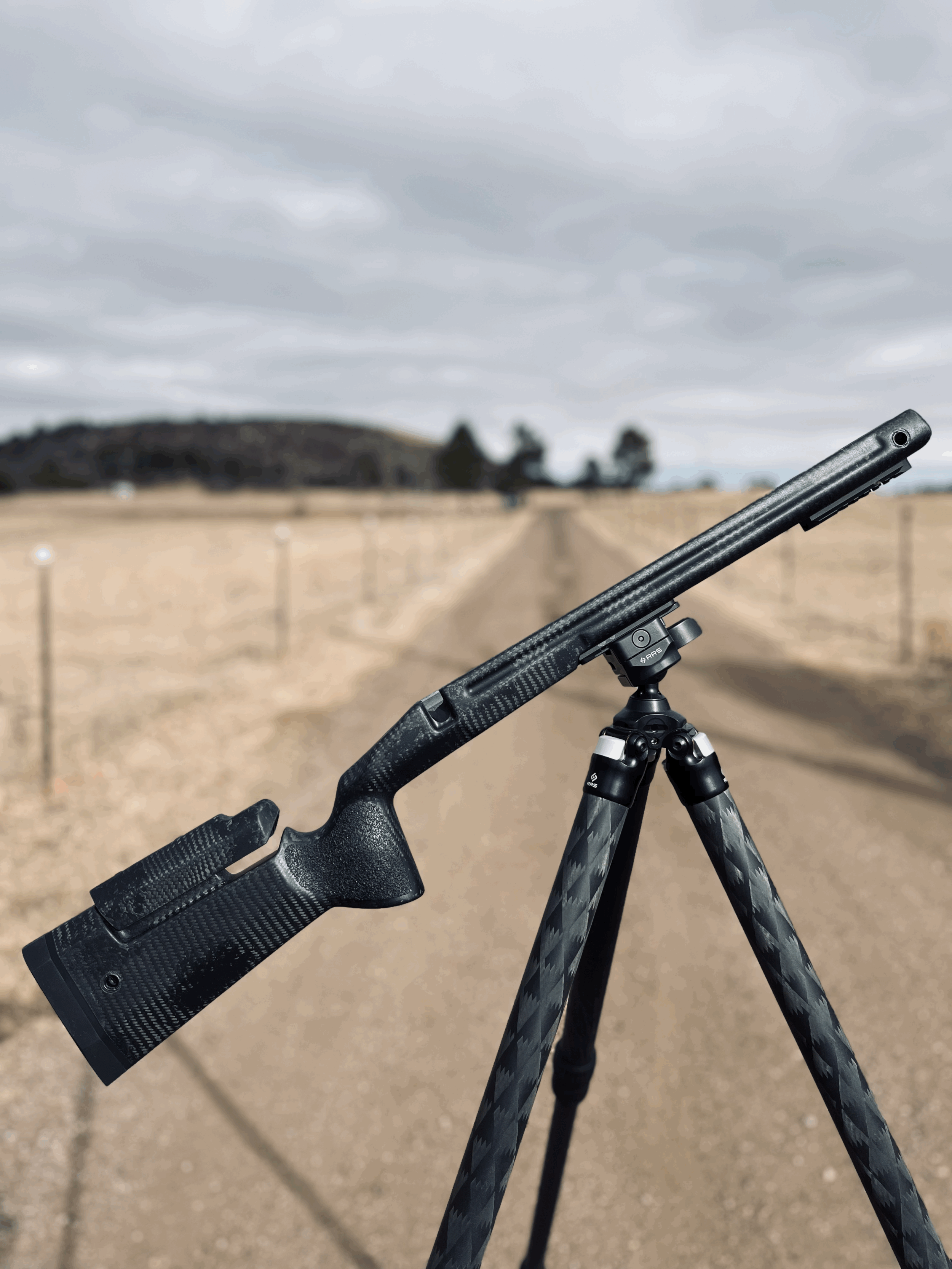 Manners MCS-LRH Long Action – Back in Black – Adj Cheek – ARCA + Pic Plates (29.6oz)