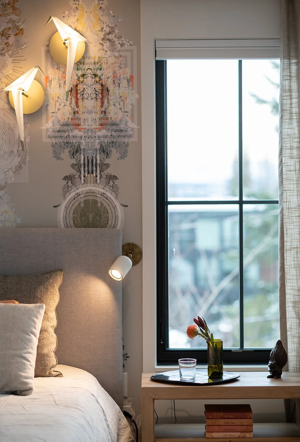 A cozy bedroom corner Seattle, Capitol Hill, Remodel.
