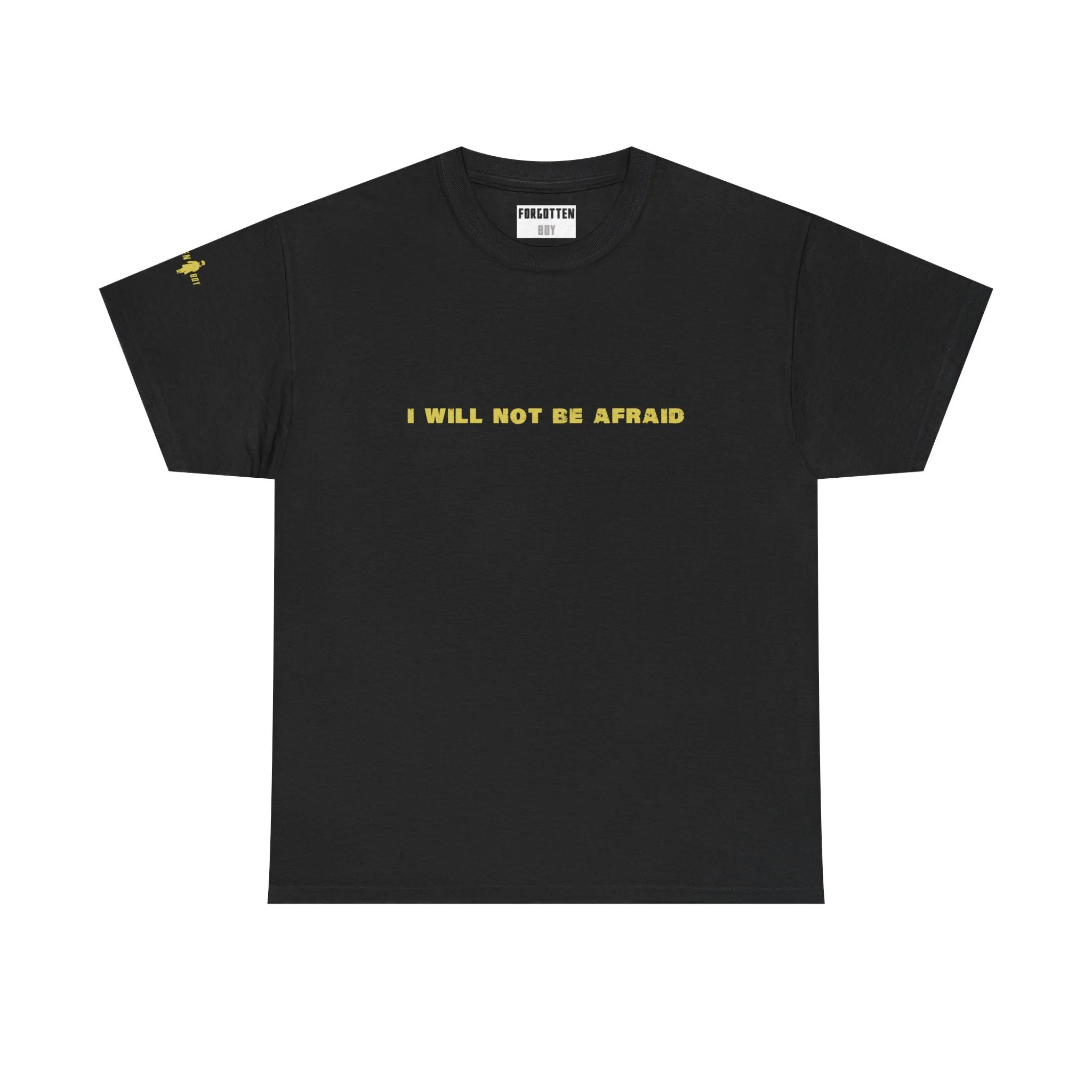 "I Will Not Be Afraid" Yellow Print - Unisex Heavy Cotton Tee