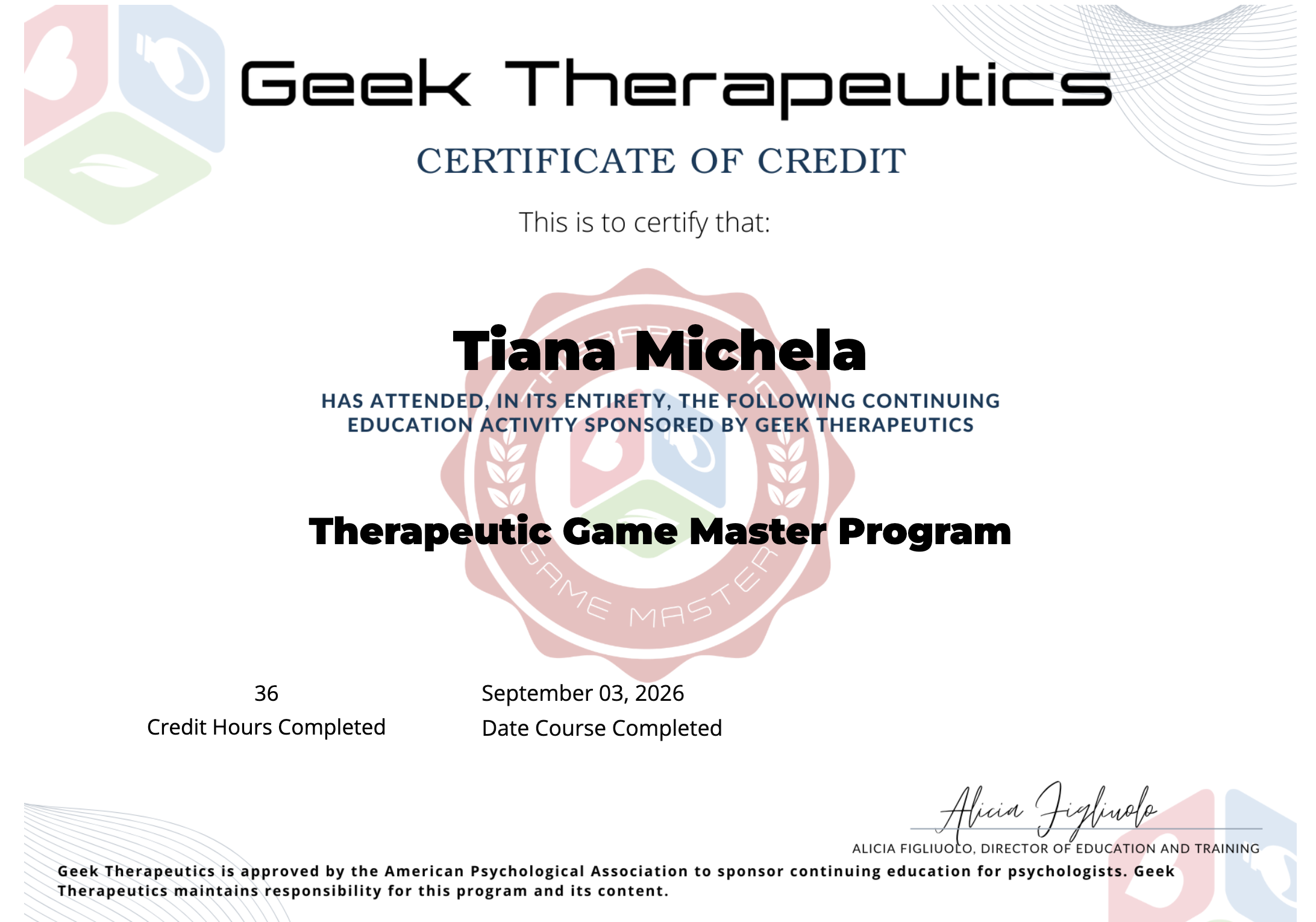Geek theraputic Cert.png