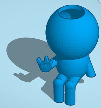 Original Seated Character STL File – Cute 3D Printable Figure – Digital Download – Personal Use – Frankie’s Timeless Art LLC