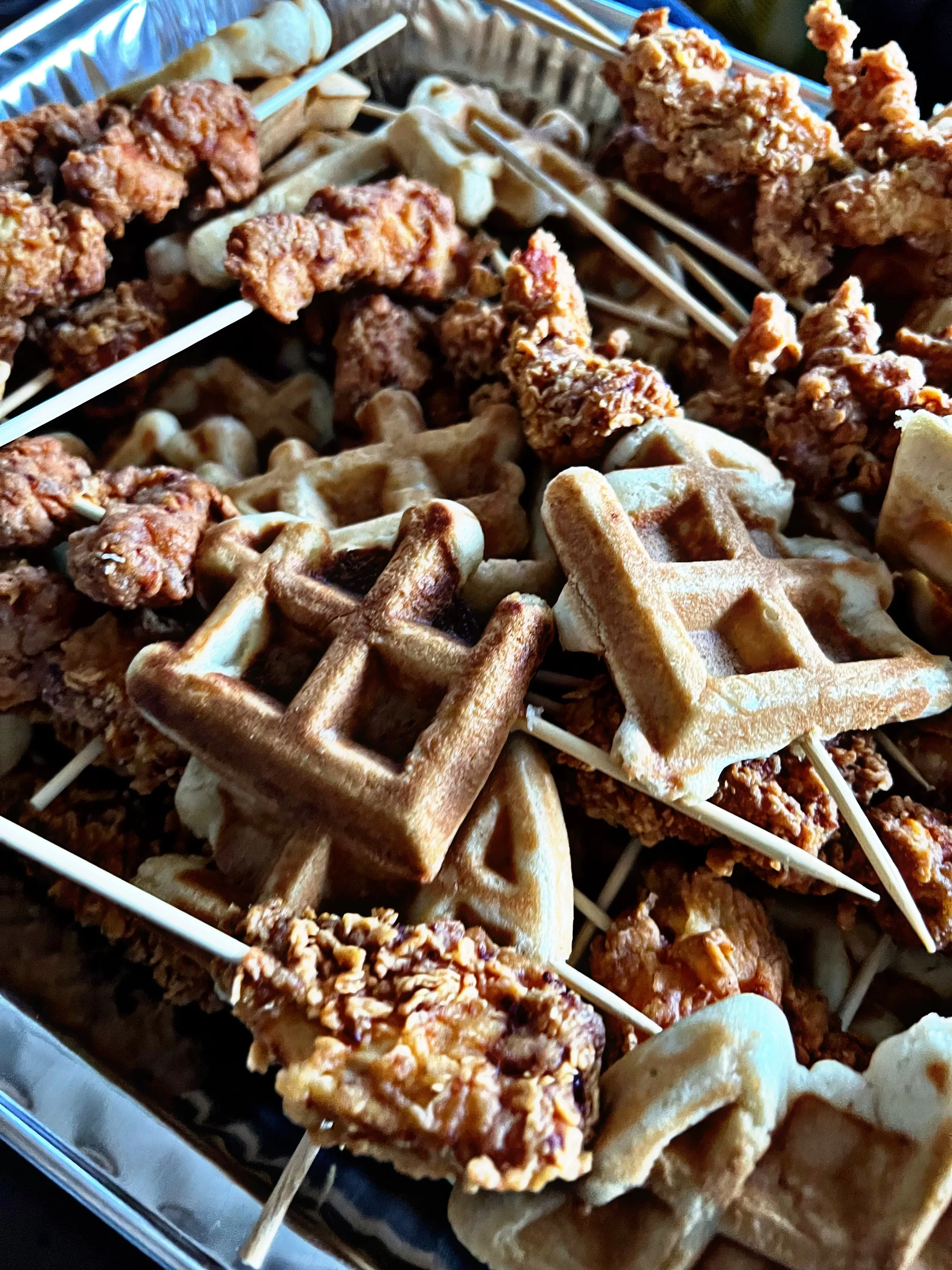 Mini Ckn & Waffles Skewers
