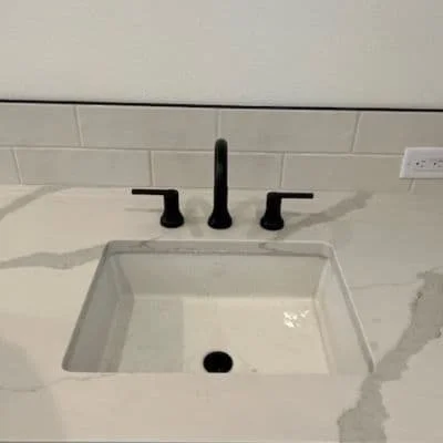 Bathroom sink faucet installation