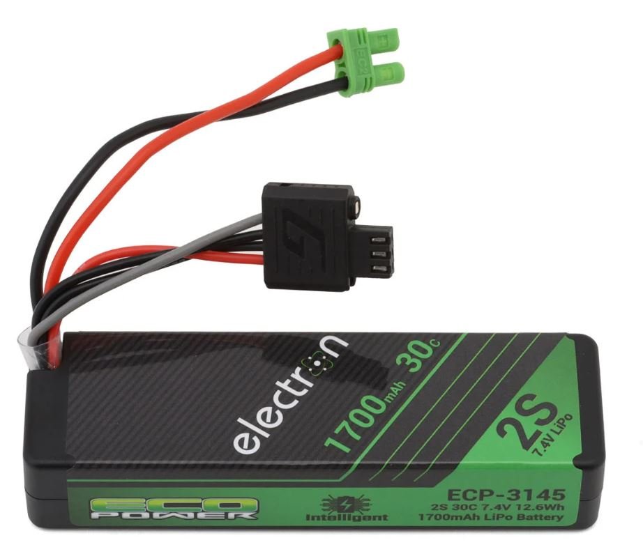 EcoPower "Electron" 2S 30C Intelligent LiPo Battery w/EC2 Plug (7.4V/1700mAh) (Losi™ Nascar/Arrma™ Grom Granite, Typhon, Mojave)
